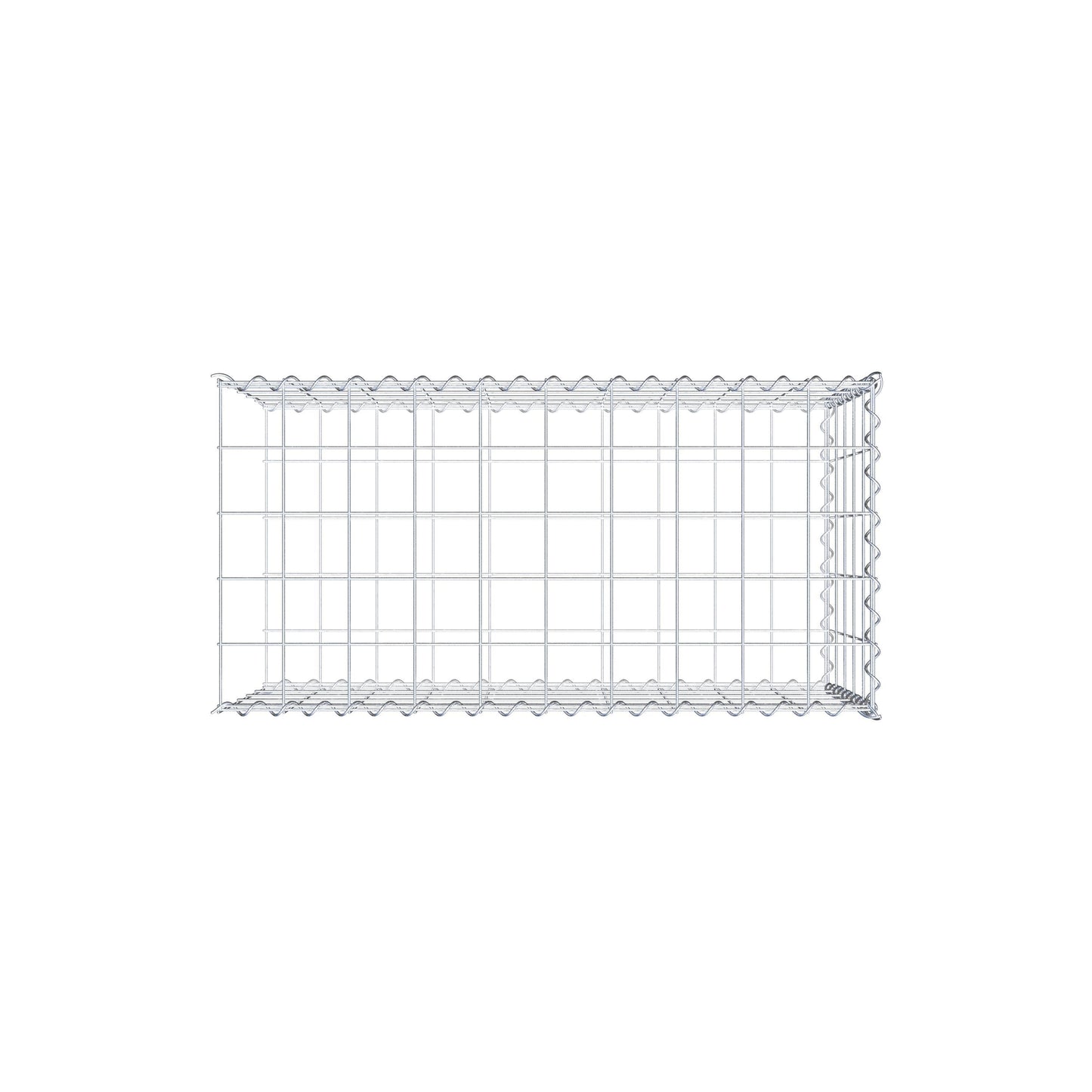 Anbaugabione Typ 2 100 cm x 50 cm x 50 cm (L x H x T), Maschenweite 10 cm x 10 cm, Spirale