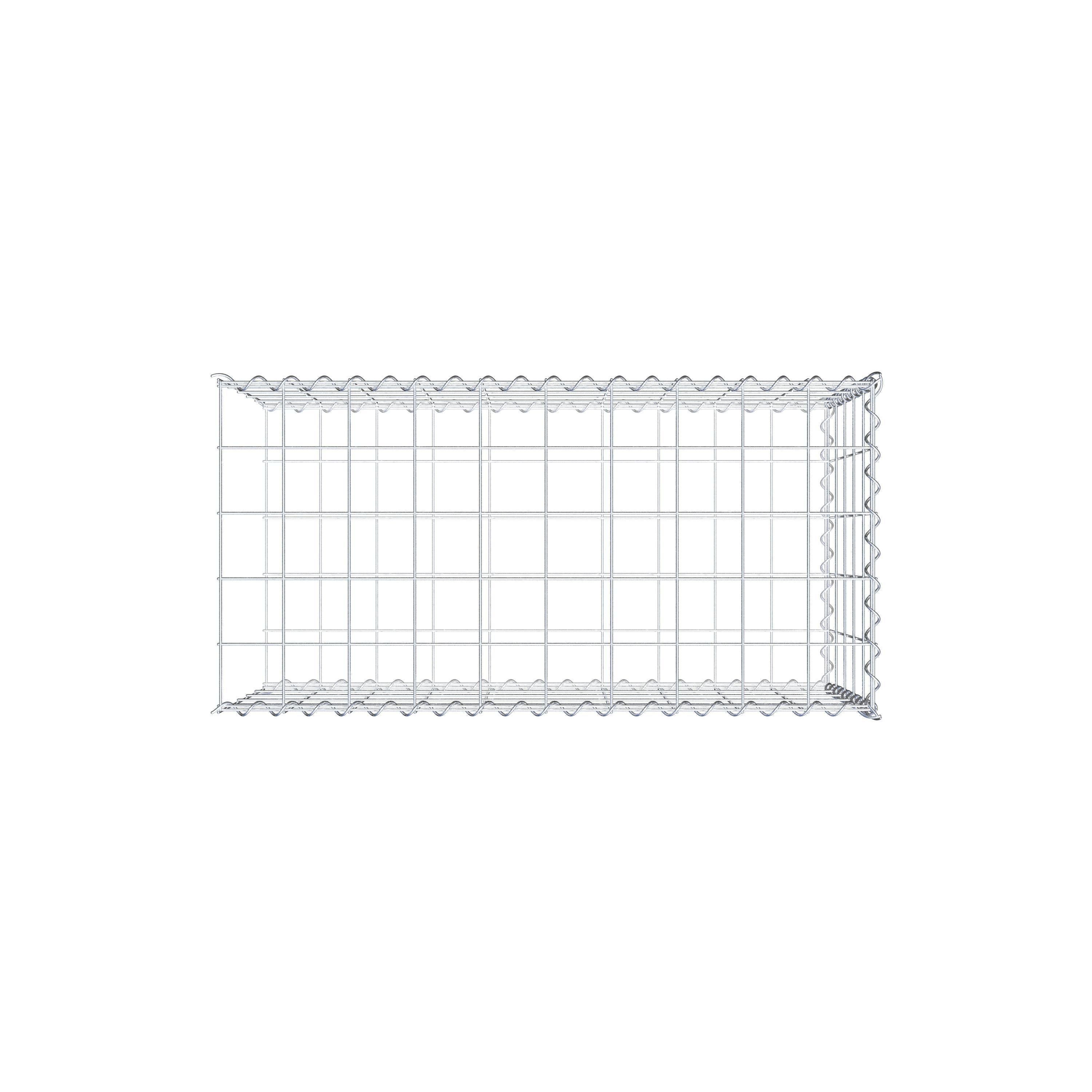 Grown-on gabion type 2 100 cm x 50 cm x 50 cm (L x H x D), mesh size 10 cm x 10 cm, spiral