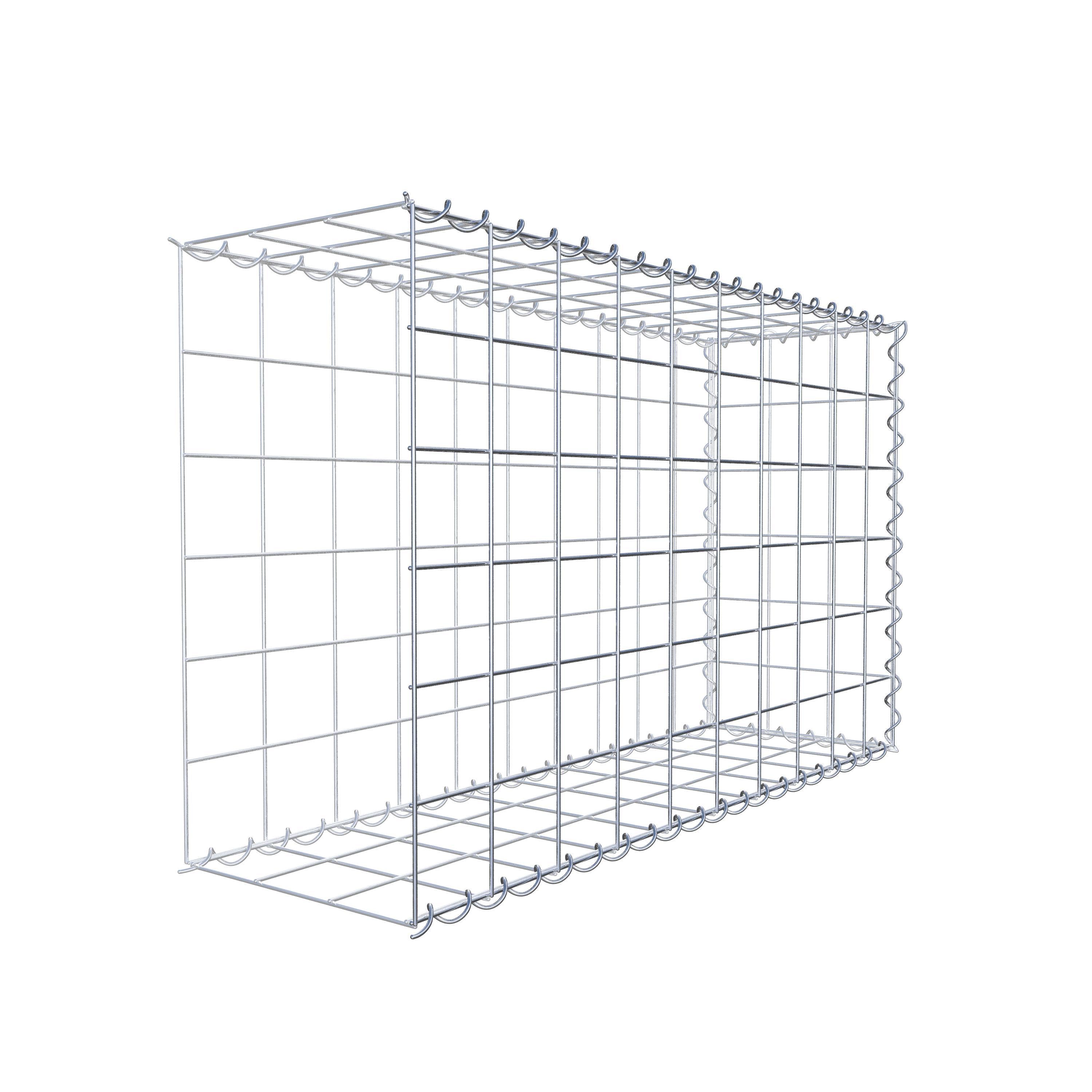 Gabião tipo 2 100 cm x 60 cm x 30 cm (C x A x P), malhagem 10 cm x 10 cm, espiral