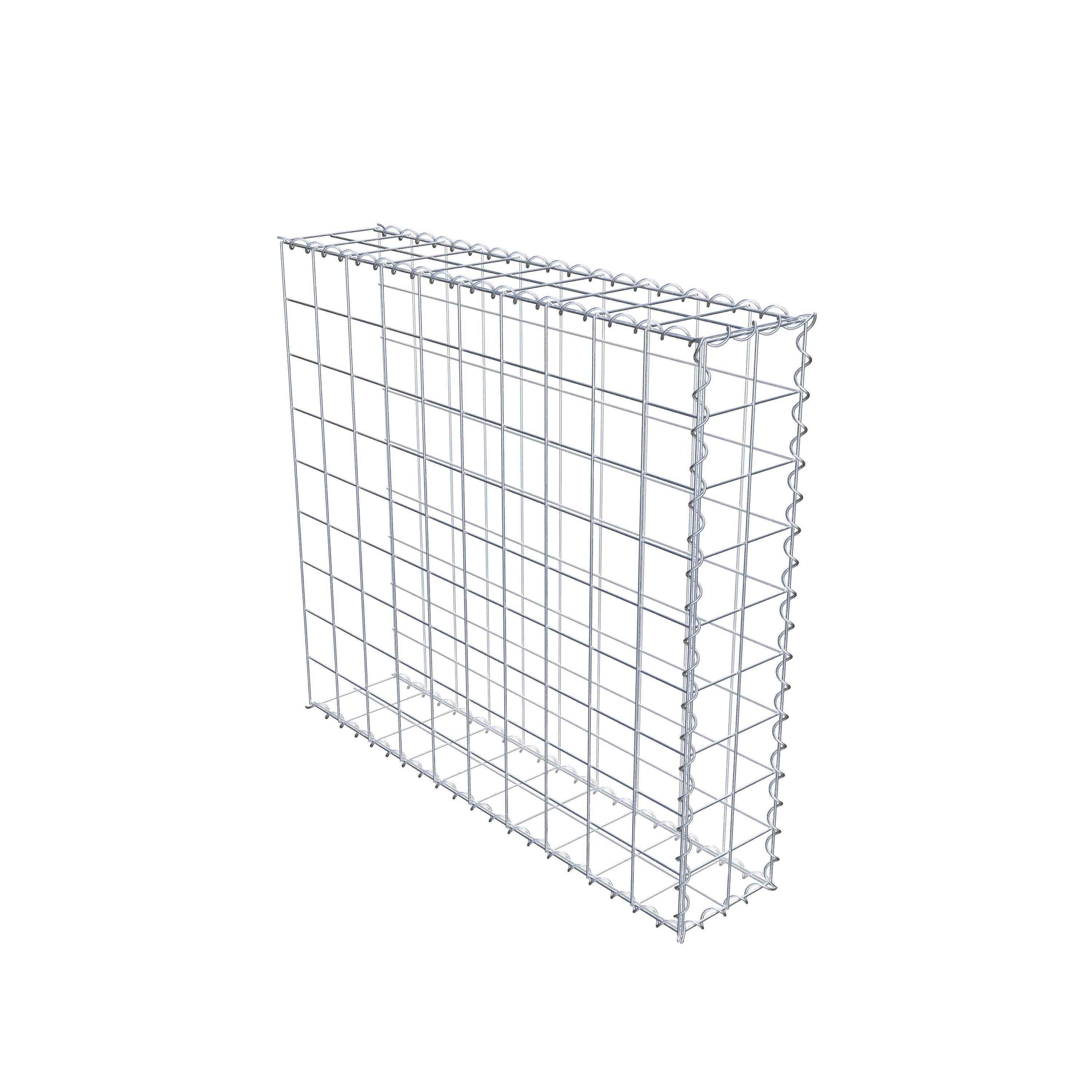 Grown-on gabion type 2 100 cm x 90 cm x 20 cm (L x H x D), mesh size 10 cm x 10 cm, spiral