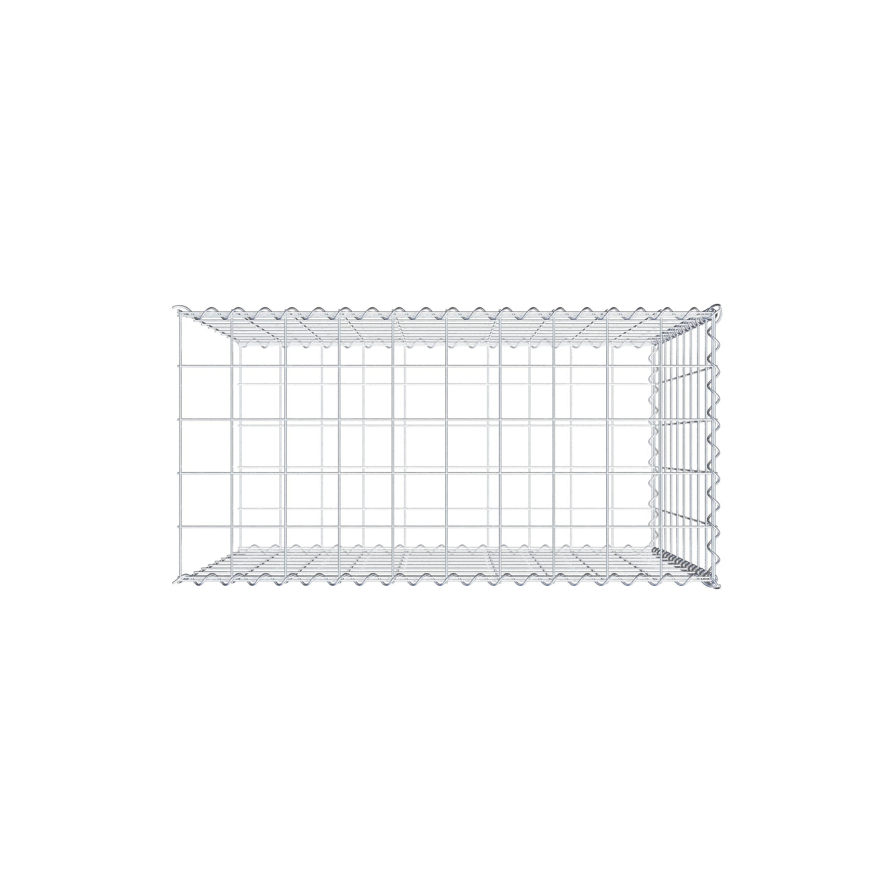 Gavión adicional tipo 2 100 cm x 90 cm x 50 cm (L x A x P), malla 10 cm x 10 cm, en espiral