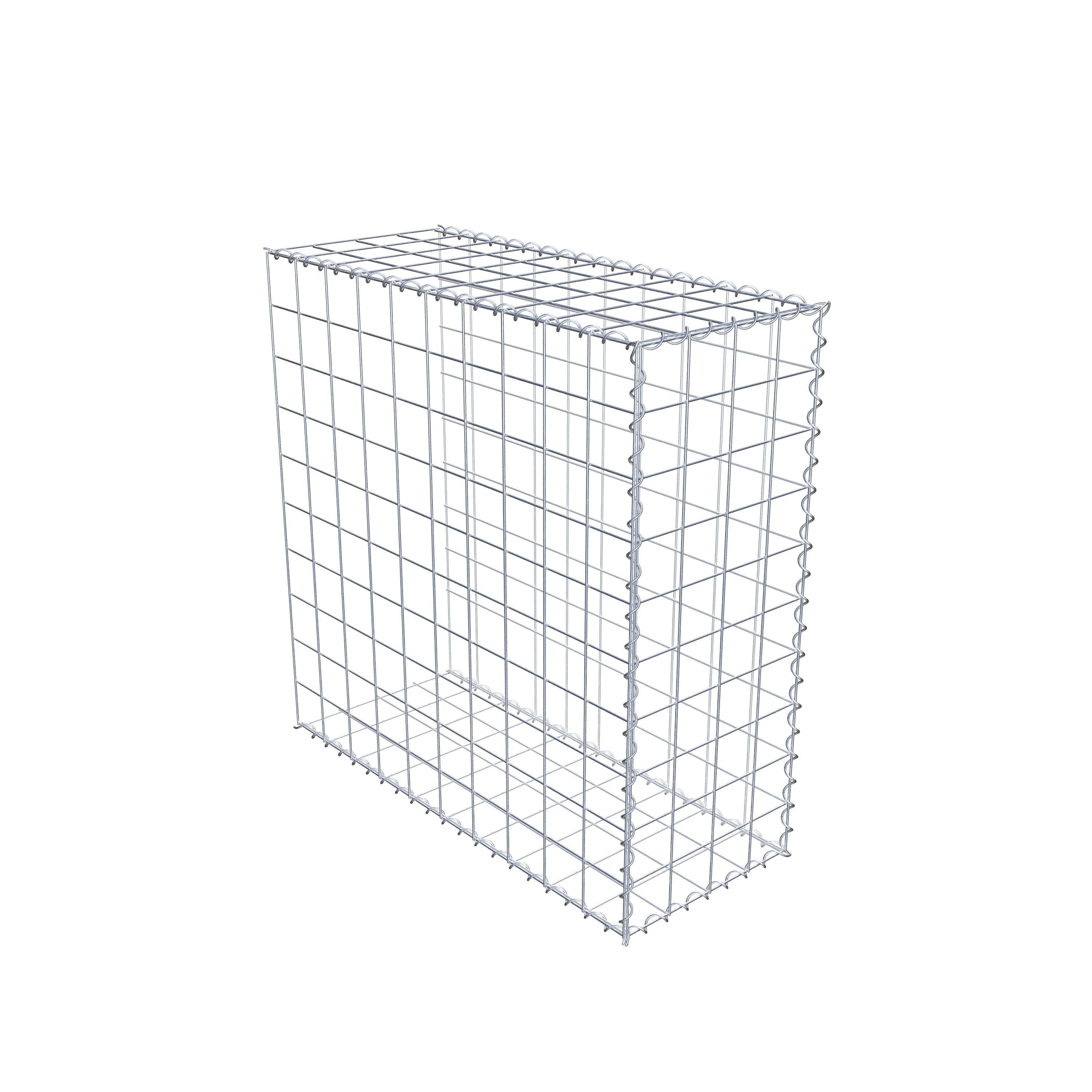 Grown-on gabion type 2 100 cm x 100 cm x 40 cm (L x H x D), mesh size 10 cm x 10 cm, spiral