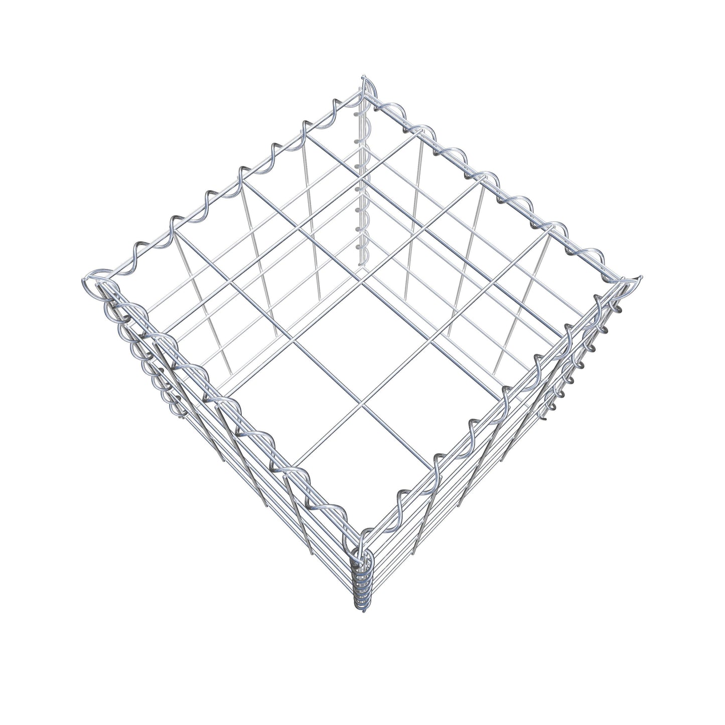 Gabion rapporté type 3 40 cm x 40 cm x 40 cm (L x H x P), mailles 10 cm x 10 cm, spirale