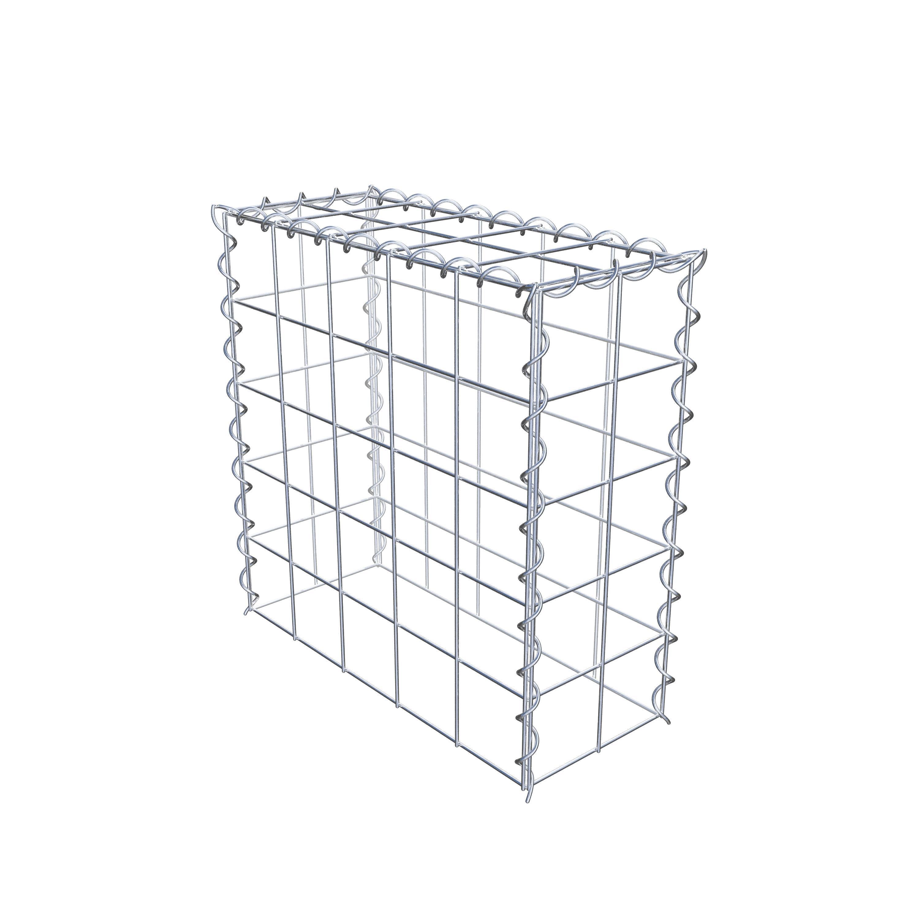 Add-on schanskorf type 3 50 cm x 50 cm x 20 cm (L x H x D), maaswijdte 10 cm x 10 cm, spiraal