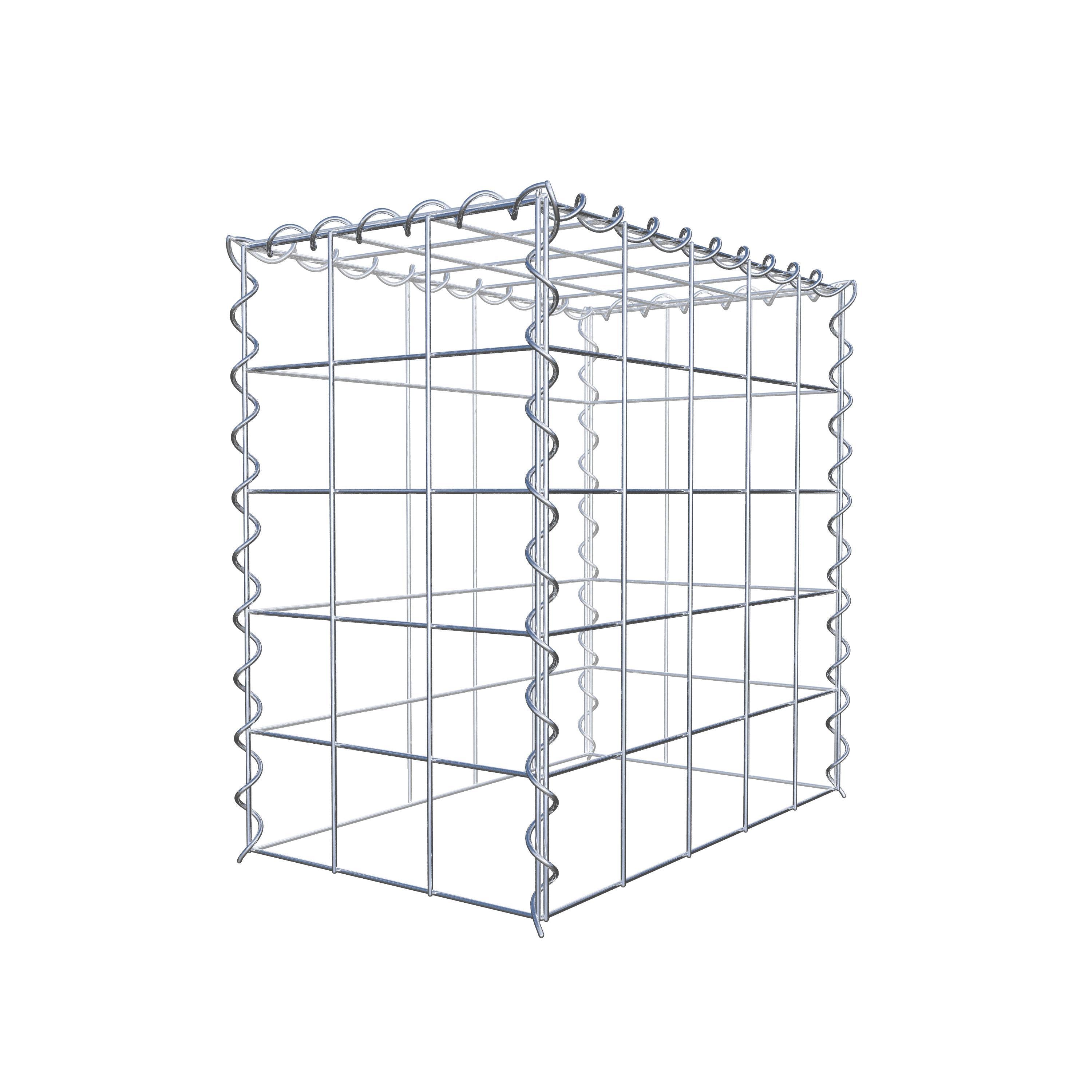 Gabião tipo 3 50 cm x 50 cm x 30 cm (C x A x P), malhagem 10 cm x 10 cm, espiral