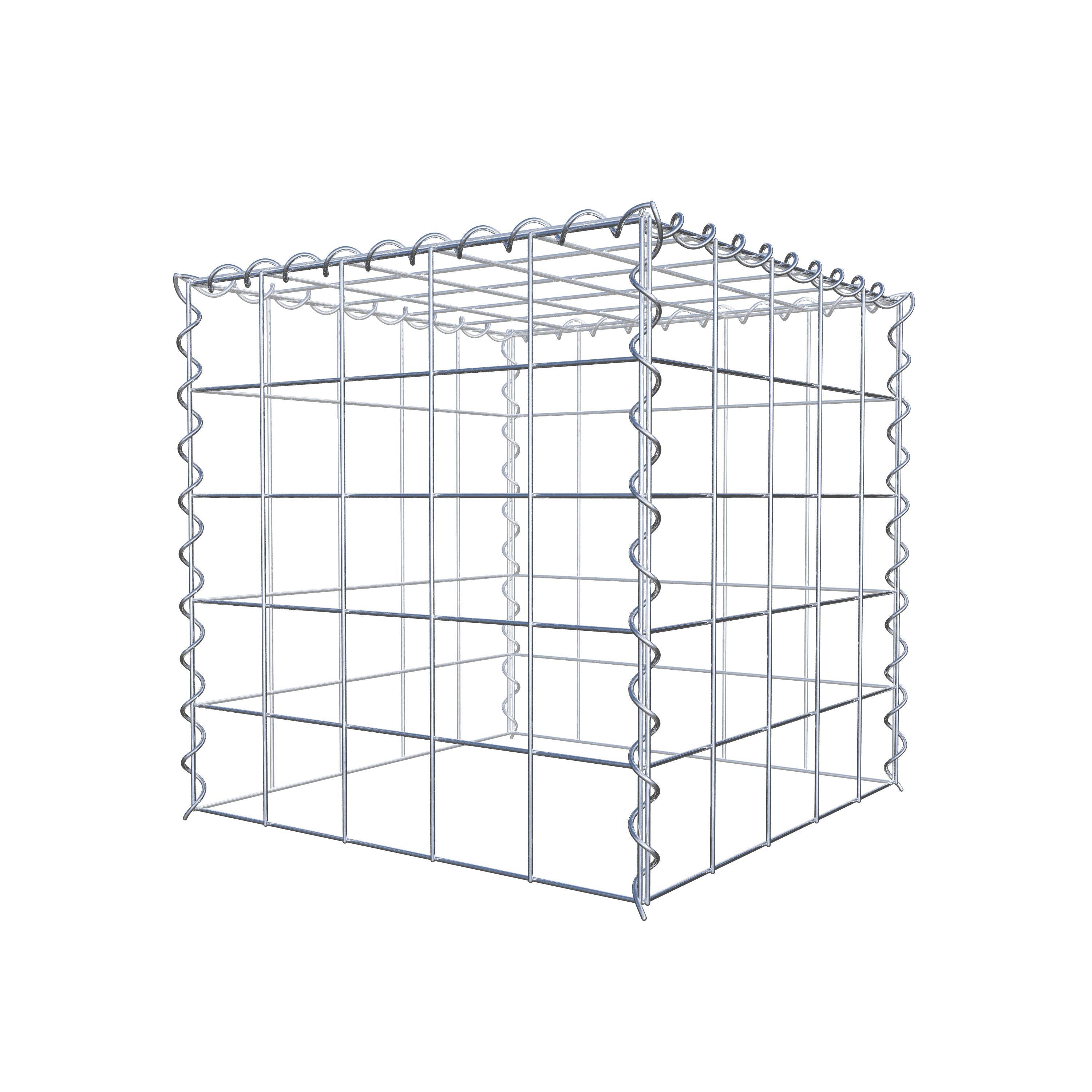 Opvokset gabion type 3 50 cm x 50 cm x 50 cm (L x H x D), maskestørrelse 10 cm x 10 cm, spiral