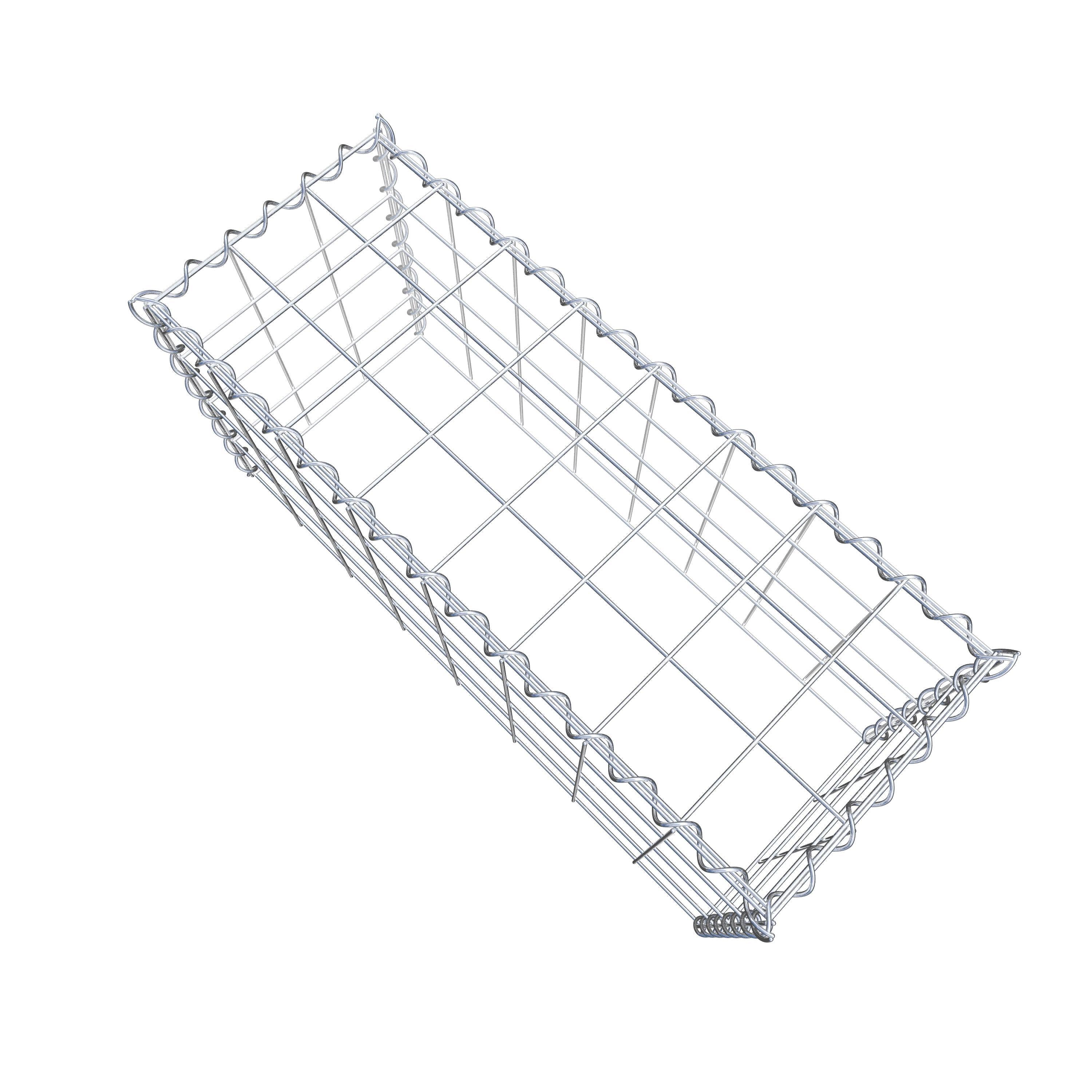 Add-on schanskorf type 3 80 cm x 40 cm x 30 cm (L x H x D), maaswijdte 10 cm x 10 cm, spiraalvormig