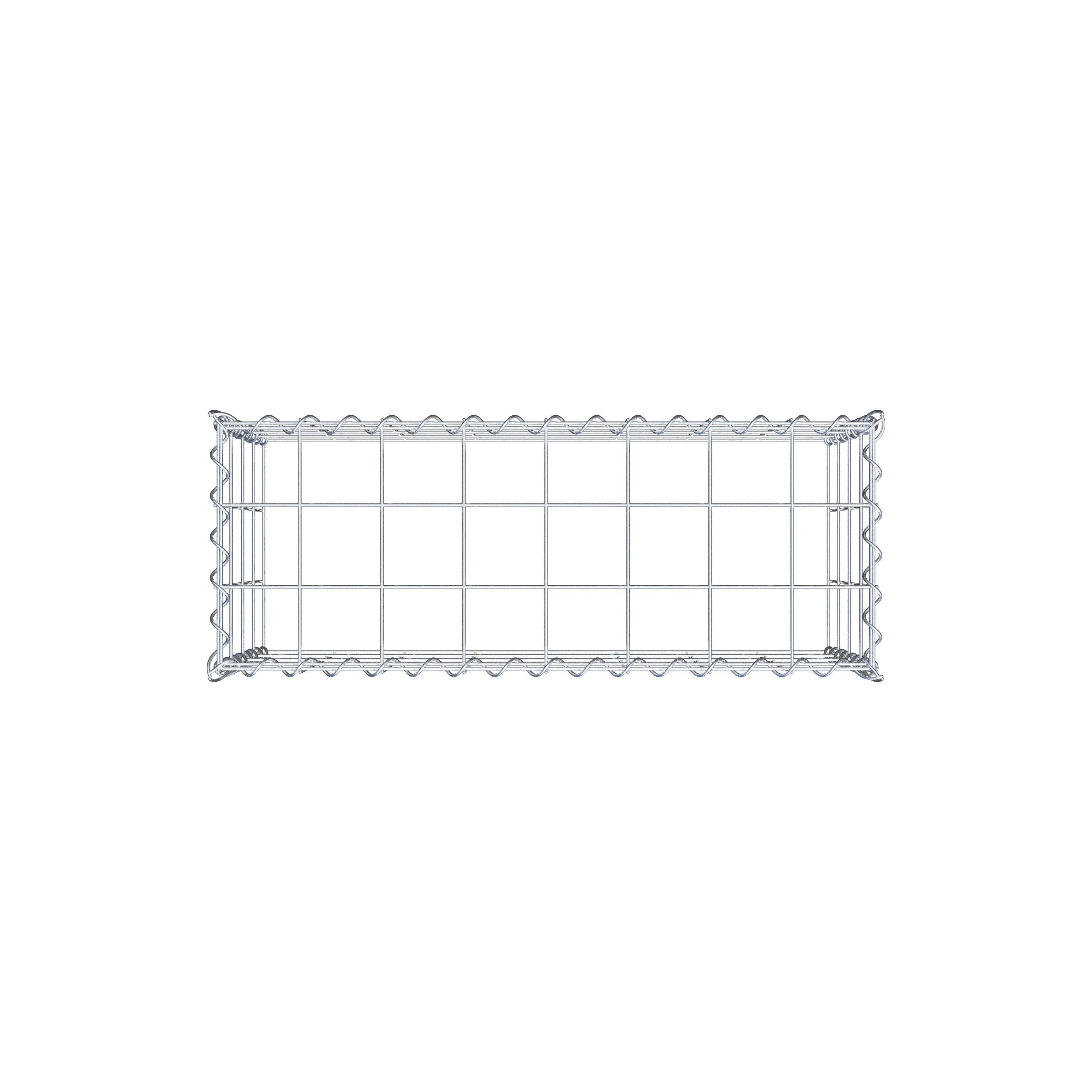 Add-on schanskorf type 3 80 cm x 40 cm x 30 cm (L x H x D), maaswijdte 10 cm x 10 cm, spiraalvormig