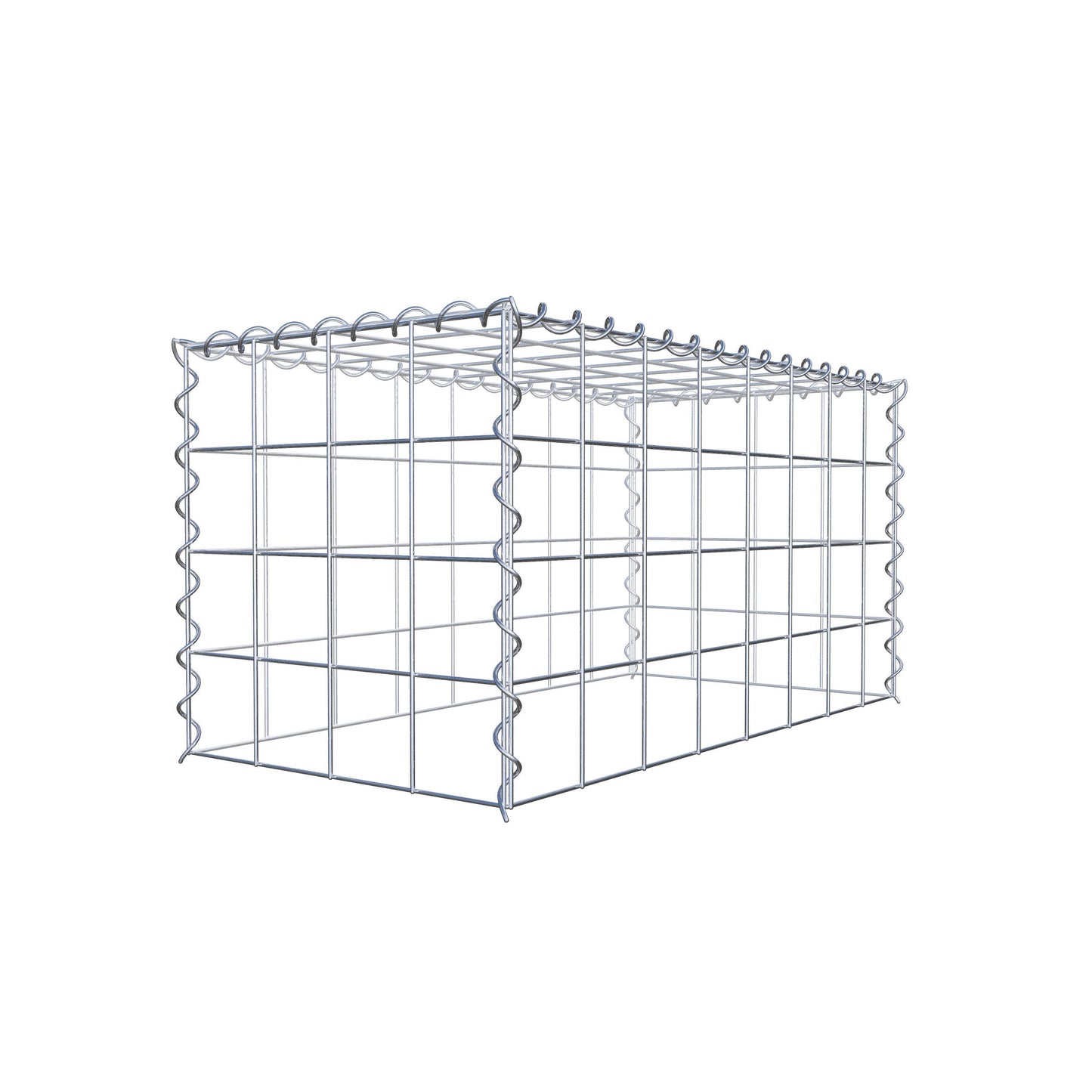 Gabion rapporté type 3 80 cm x 40 cm x 40 cm (L x H x P), mailles 10 cm x 10 cm, spirale