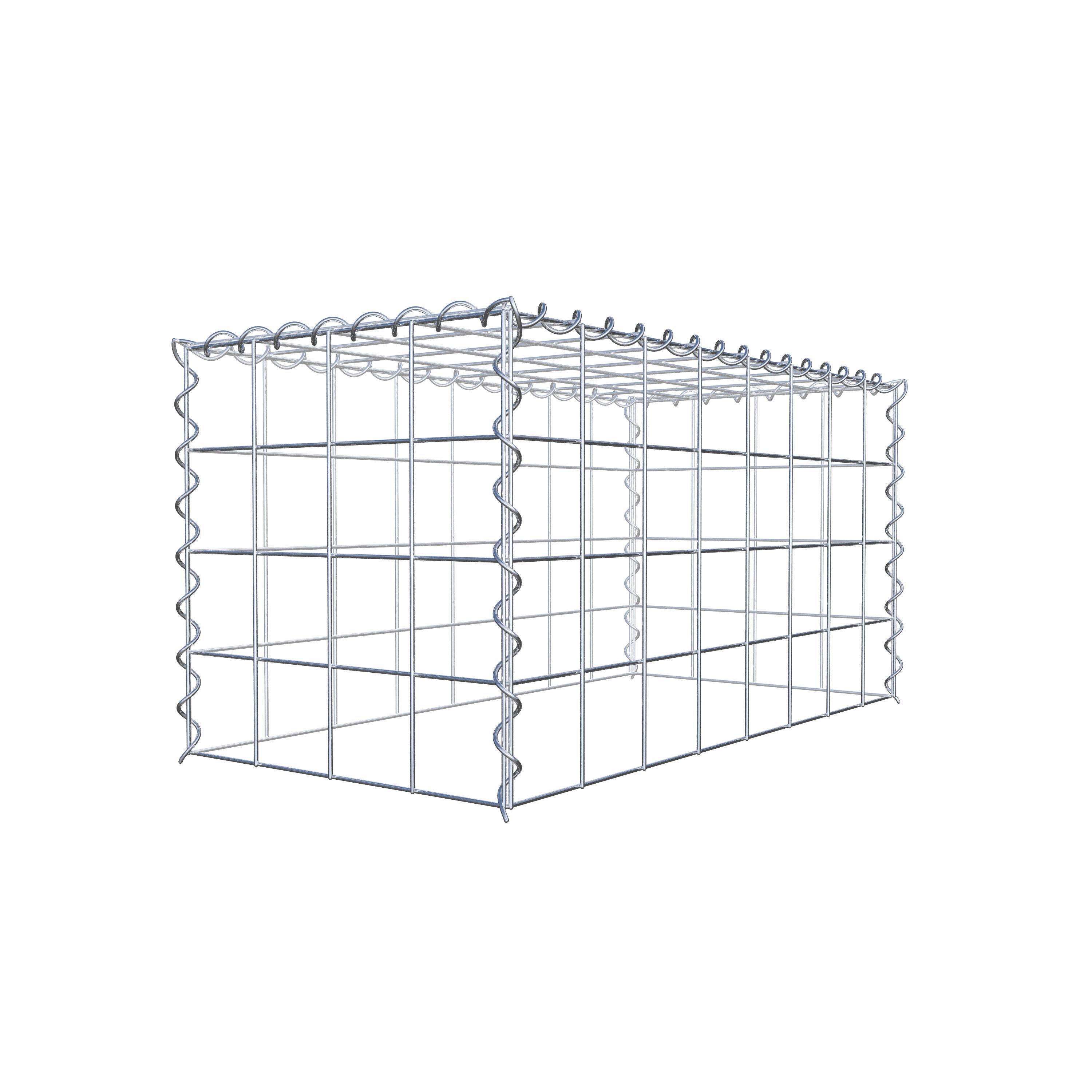 Grown-on gabion type 3 80 cm x 40 cm x 40 cm (L x H x D), mesh size 10 cm x 10 cm, spiral