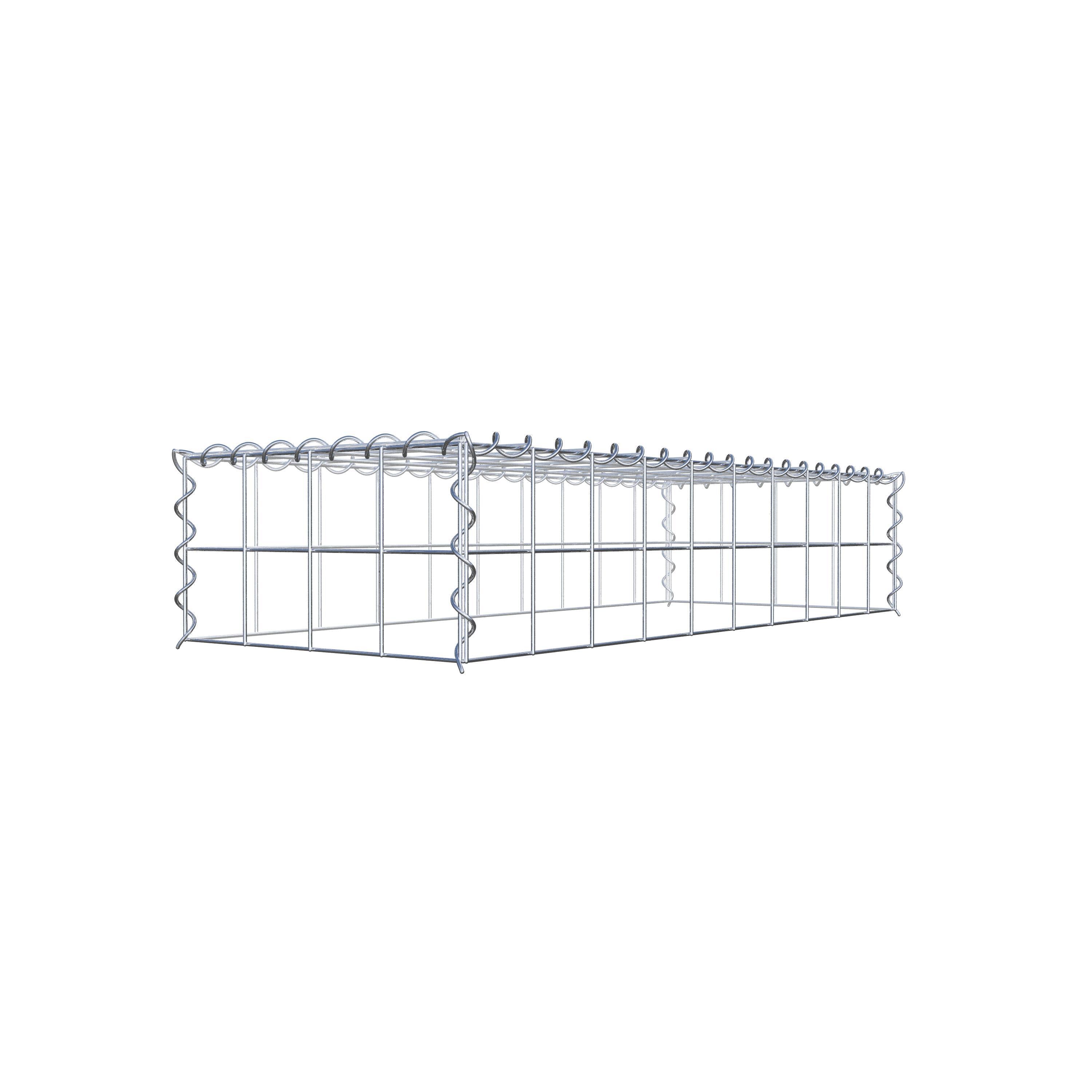 Gabião tipo 3 100 cm x 20 cm x 40 cm (C x A x P), malhagem 10 cm x 10 cm, espiral