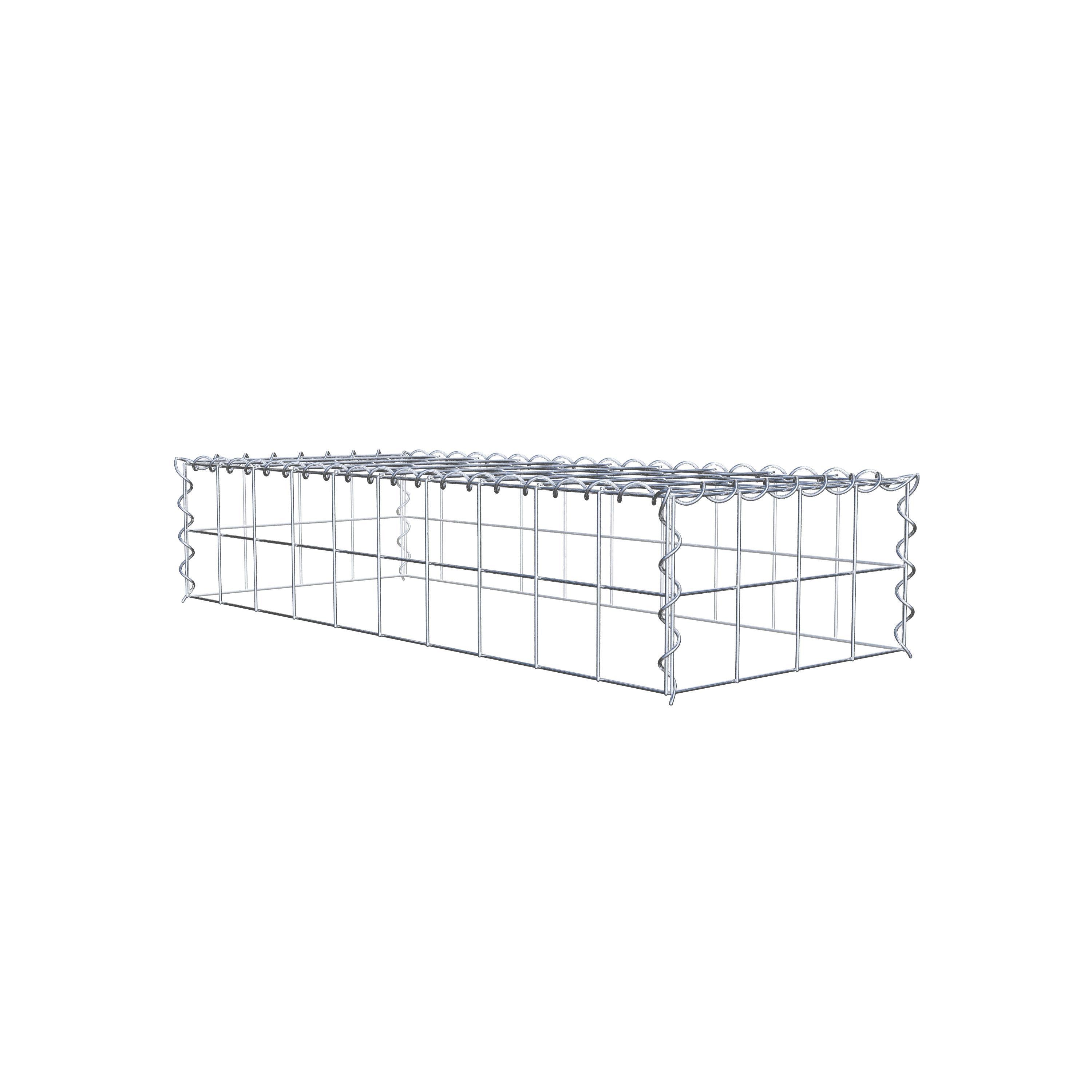 Add-on schanskorf type 3 100 cm x 20 cm x 40 cm (L x H x D), maaswijdte 10 cm x 10 cm, spiraal