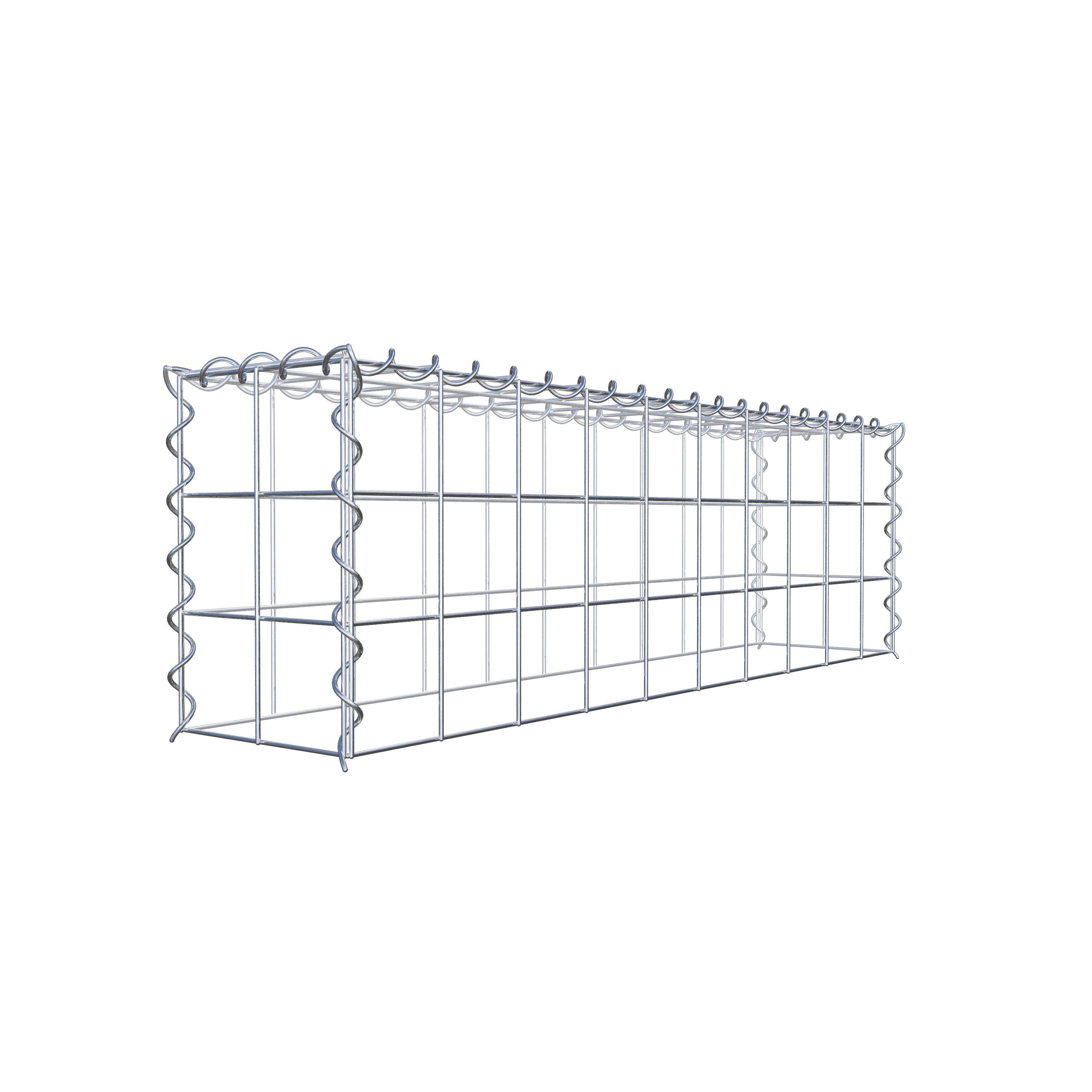 Gabião tipo 3 100 cm x 30 cm x 20 cm (C x A x P), malhagem 10 cm x 10 cm, espiral