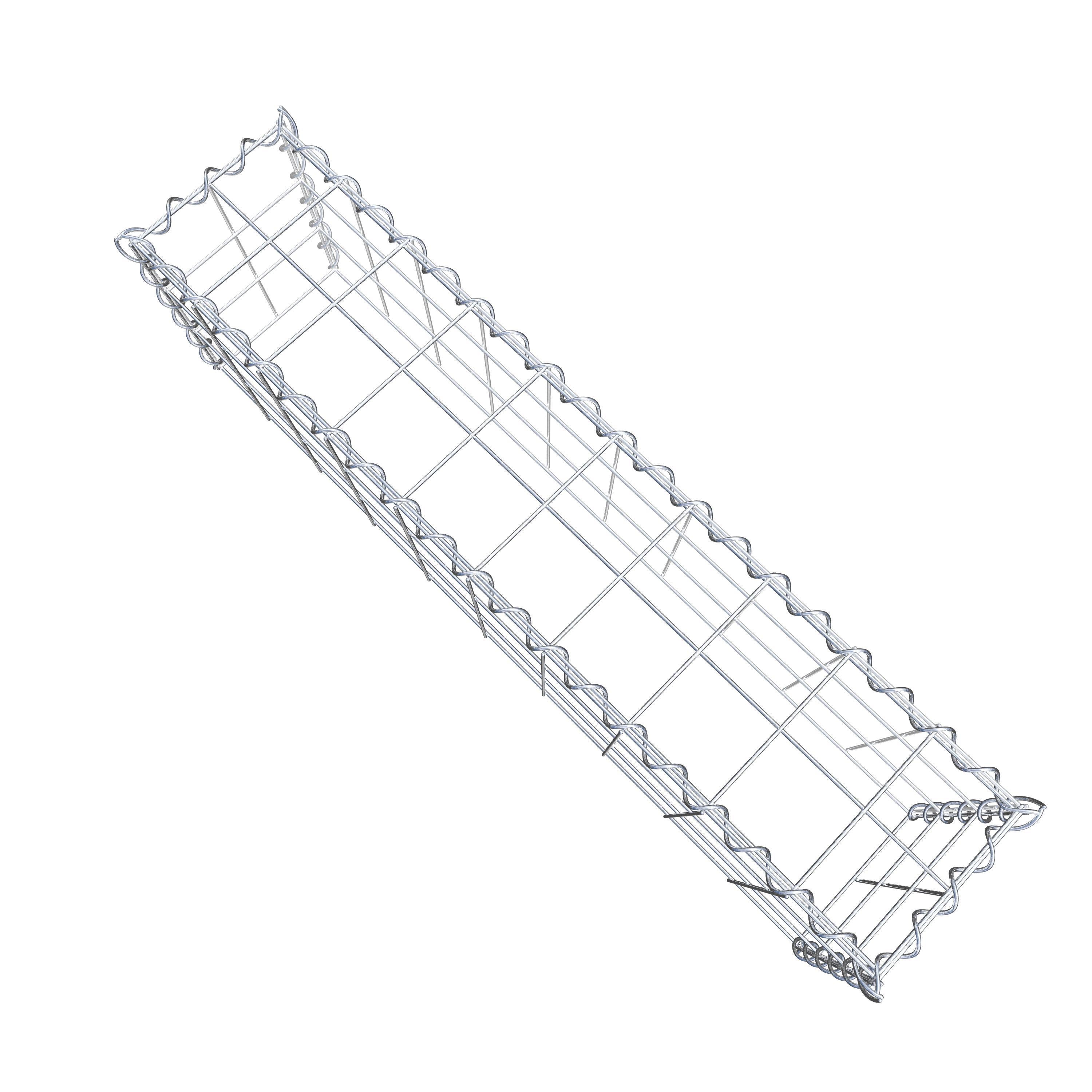 Gavión adulto tipo 3 100 cm x 30 cm x 20 cm (largo x alto x profundidad), tamaño de malla 10 cm x 10 cm, espiral