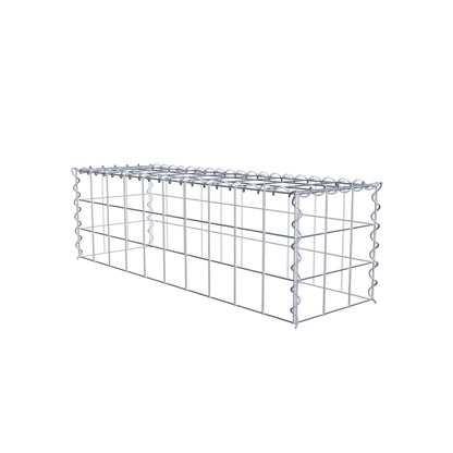 Gabião Tipo 3 100 cm x 30 cm x 30 cm (C x A x P), malhagem 10 cm x 10 cm, espiral