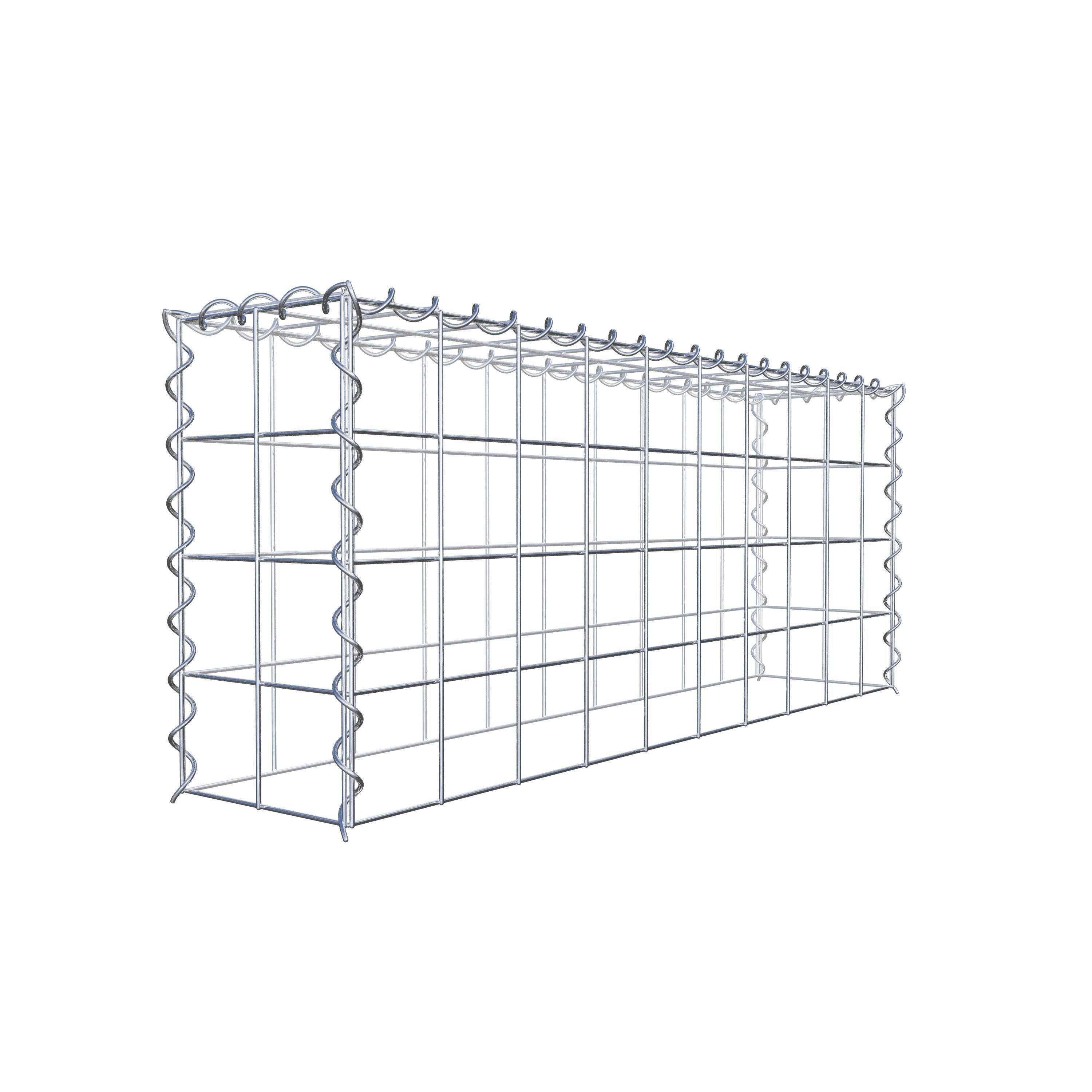 Extra gabion typ 3 100 cm x 40 cm x 20 cm (L x H x D), maskstorlek 10 cm x 10 cm, spiral