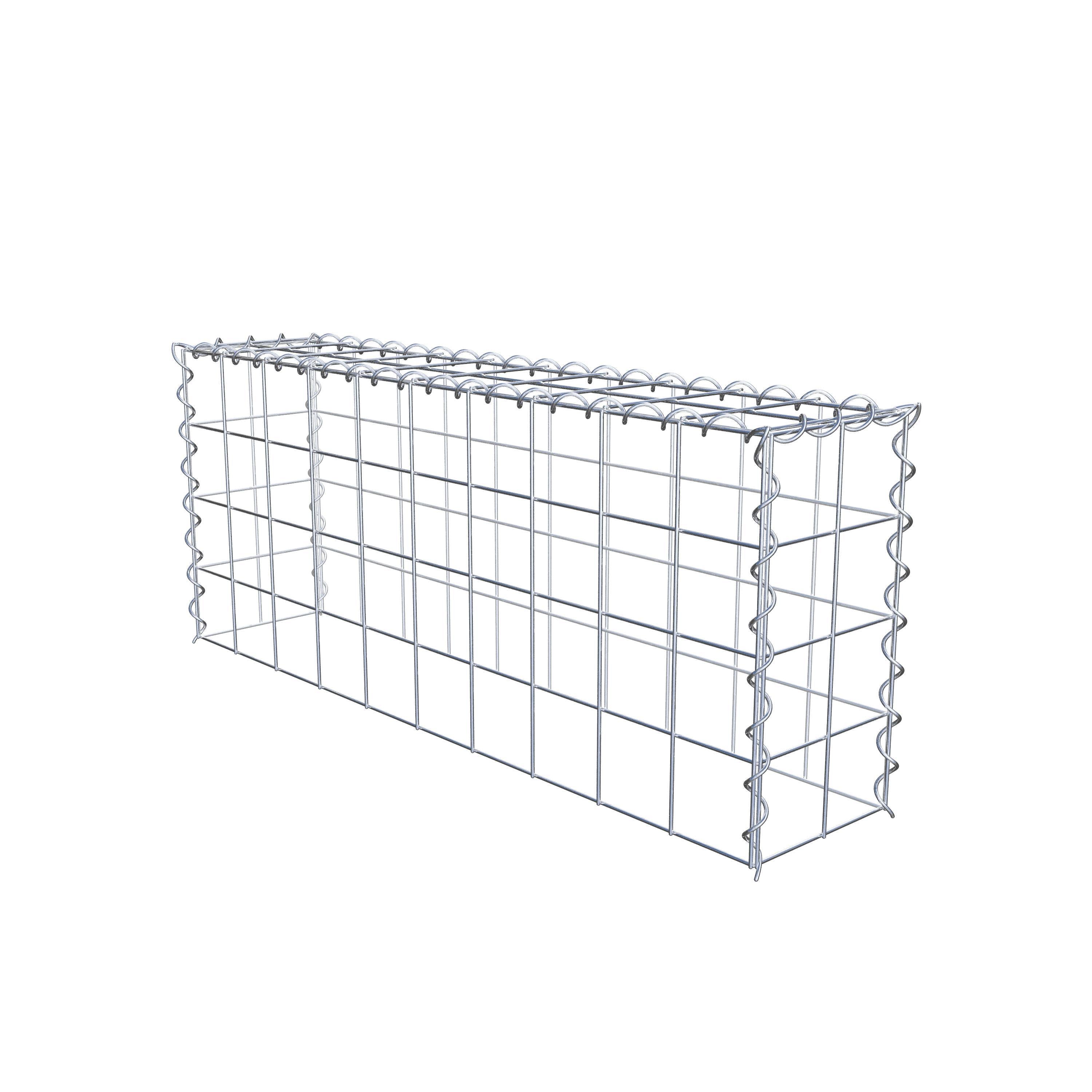 Extra gabion typ 3 100 cm x 40 cm x 20 cm (L x H x D), maskstorlek 10 cm x 10 cm, spiral