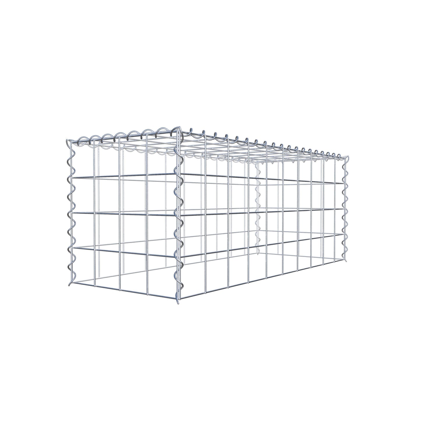 Opvokset gabion type 3 100 cm x 40 cm x 40 cm (L x H x D), maskestørrelse 10 cm x 10 cm, spiral