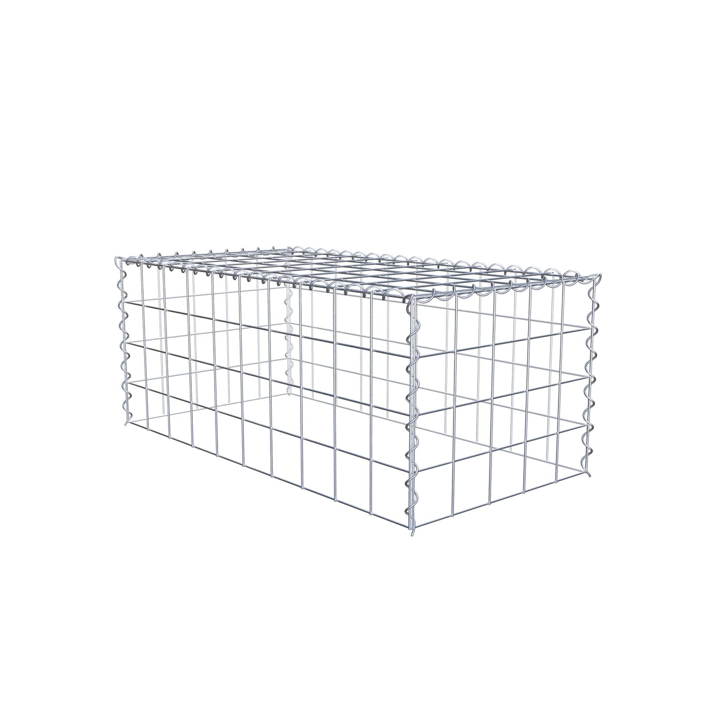 Opvokset gabion type 3 100 cm x 40 cm x 50 cm (L x H x D), maskestørrelse 10 cm x 10 cm, spiral