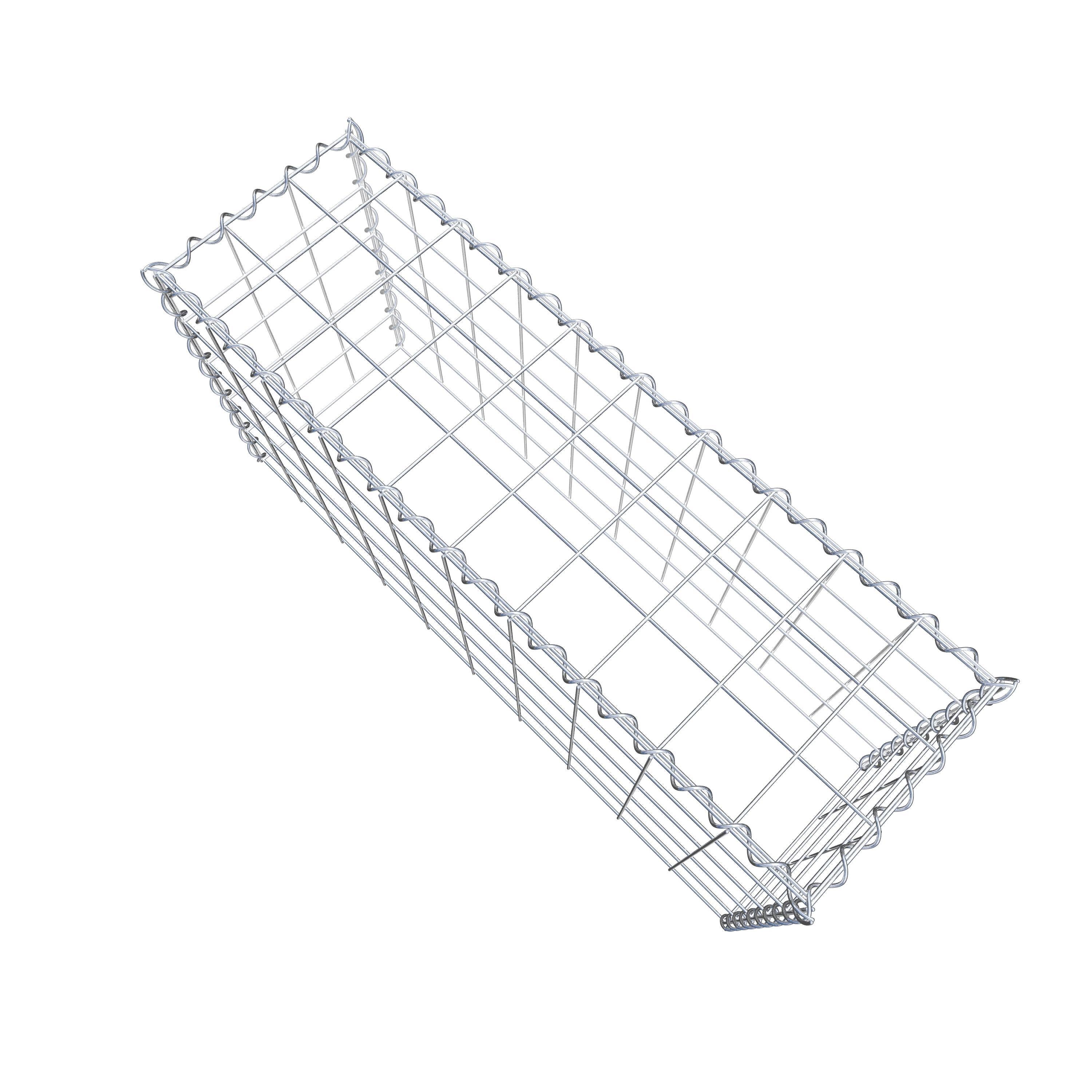 Opvokset gabion type 3 100 cm x 50 cm x 30 cm (L x H x D), maskestørrelse 10 cm x 10 cm, spiral