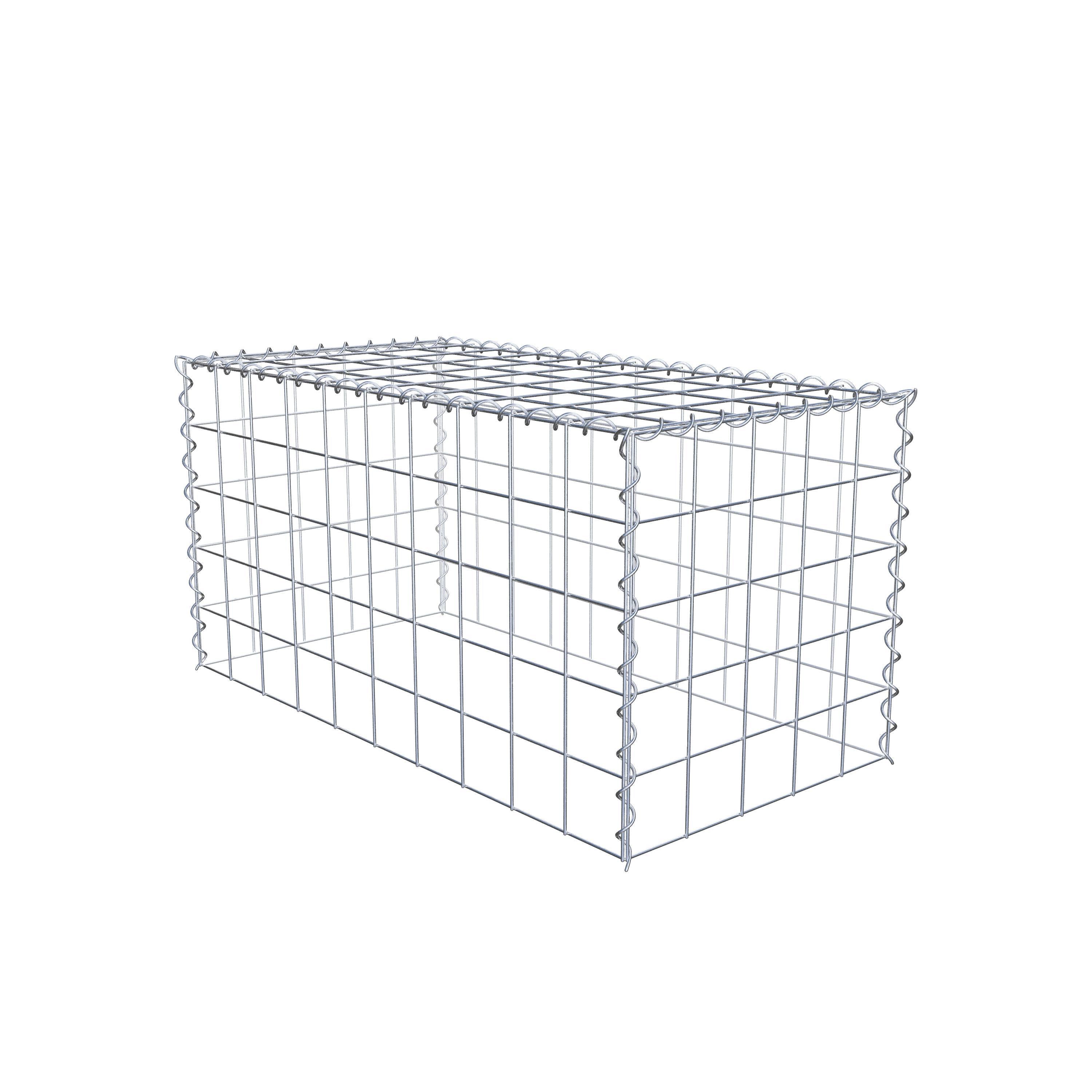 Opvokset gabion type 3 100 cm x 50 cm x 50 cm (L x H x D), maskestørrelse 10 cm x 10 cm, spiral