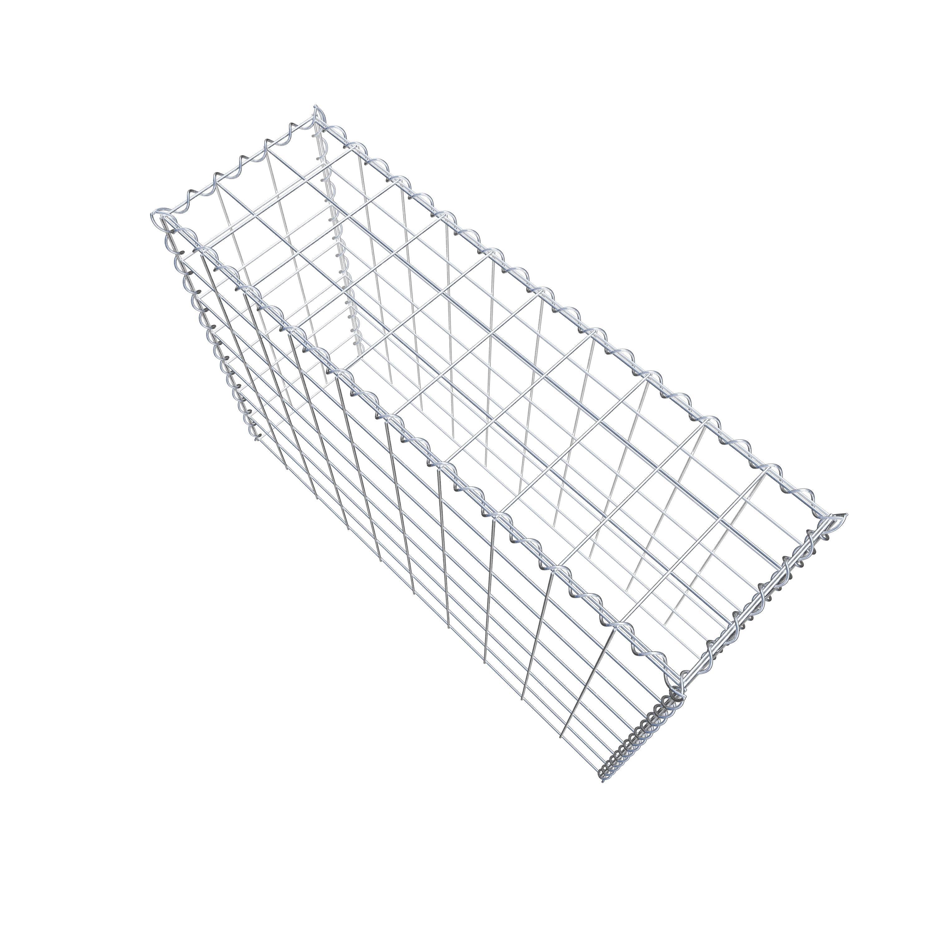 Påväxt gabion typ 3 100 cm x 70 cm x 30 cm (L x H x D), maskstorlek 10 cm x 10 cm, spiral