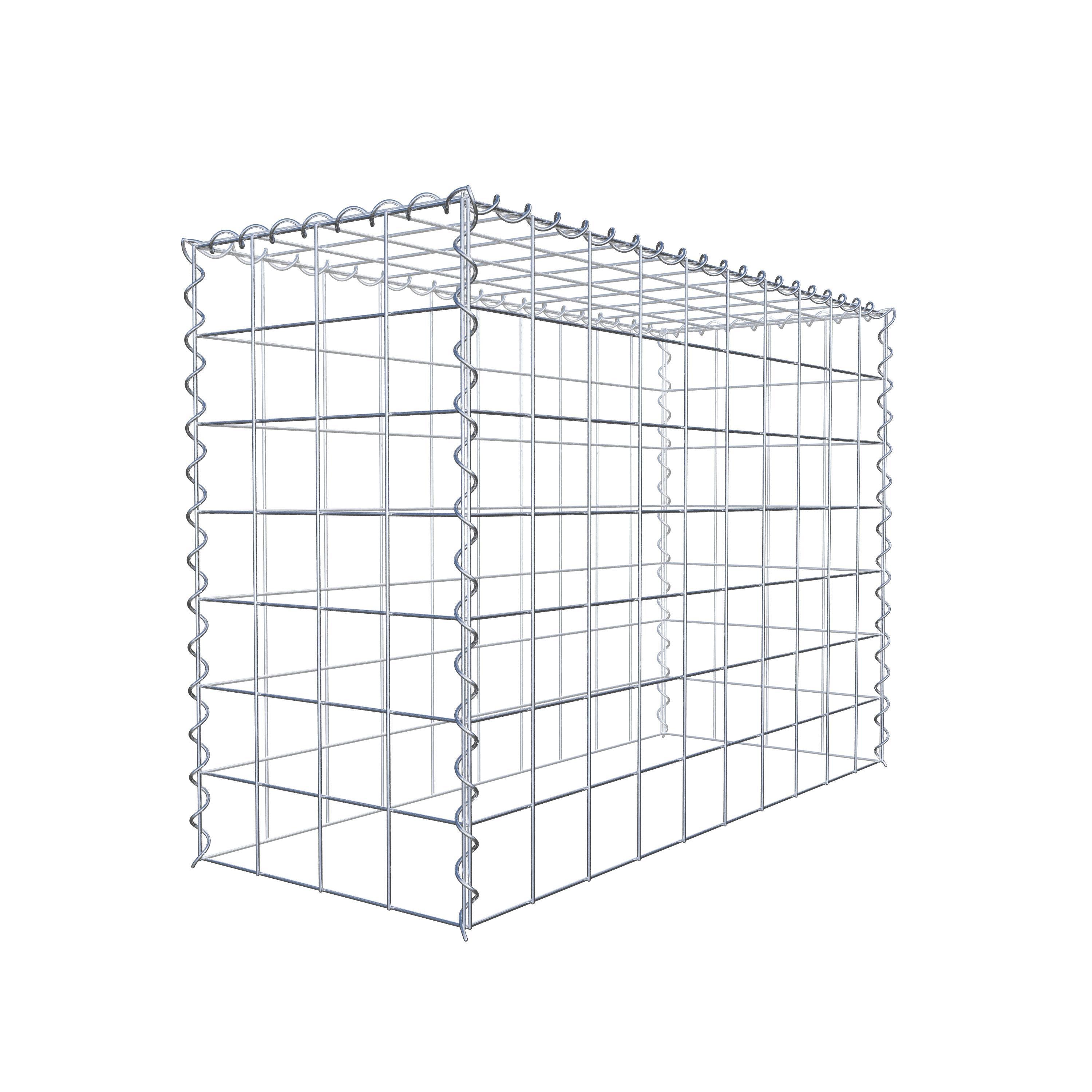 Gabião tipo 3 100 cm x 70 cm x 40 cm (C x A x P), malhagem 10 cm x 10 cm, espiral