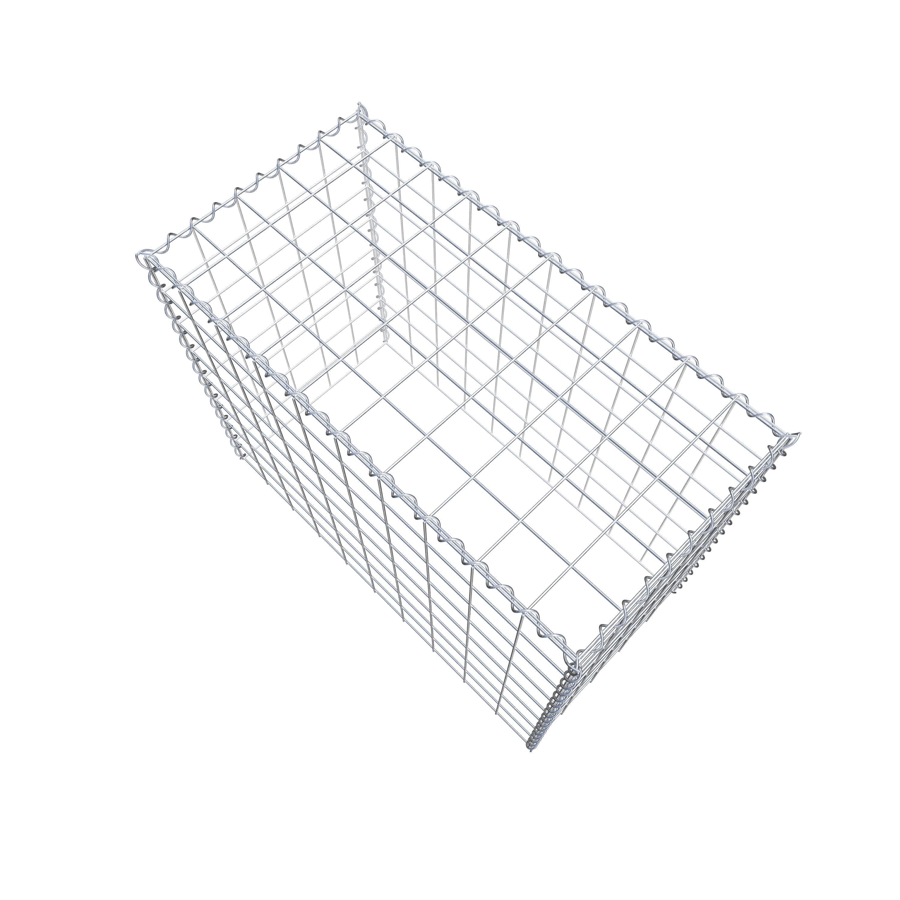 Extra gabion typ 3 100 cm x 80 cm x 50 cm (L x H x D), maskstorlek 10 cm x 10 cm, spiral