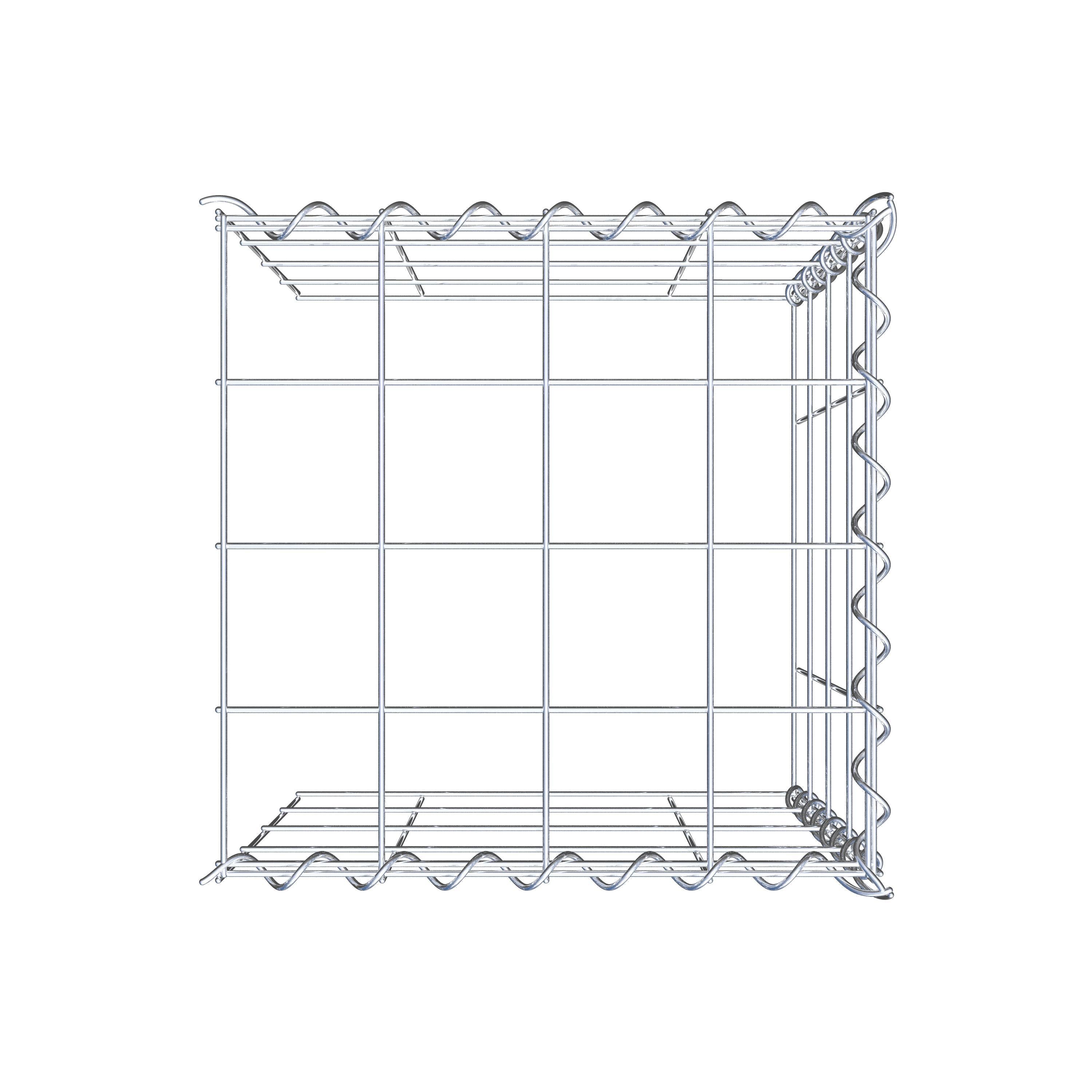 Add-on schanskorf type 4 40 cm x 40 cm x 40 cm (L x H x D), maaswijdte 10 cm x 10 cm, spiraal