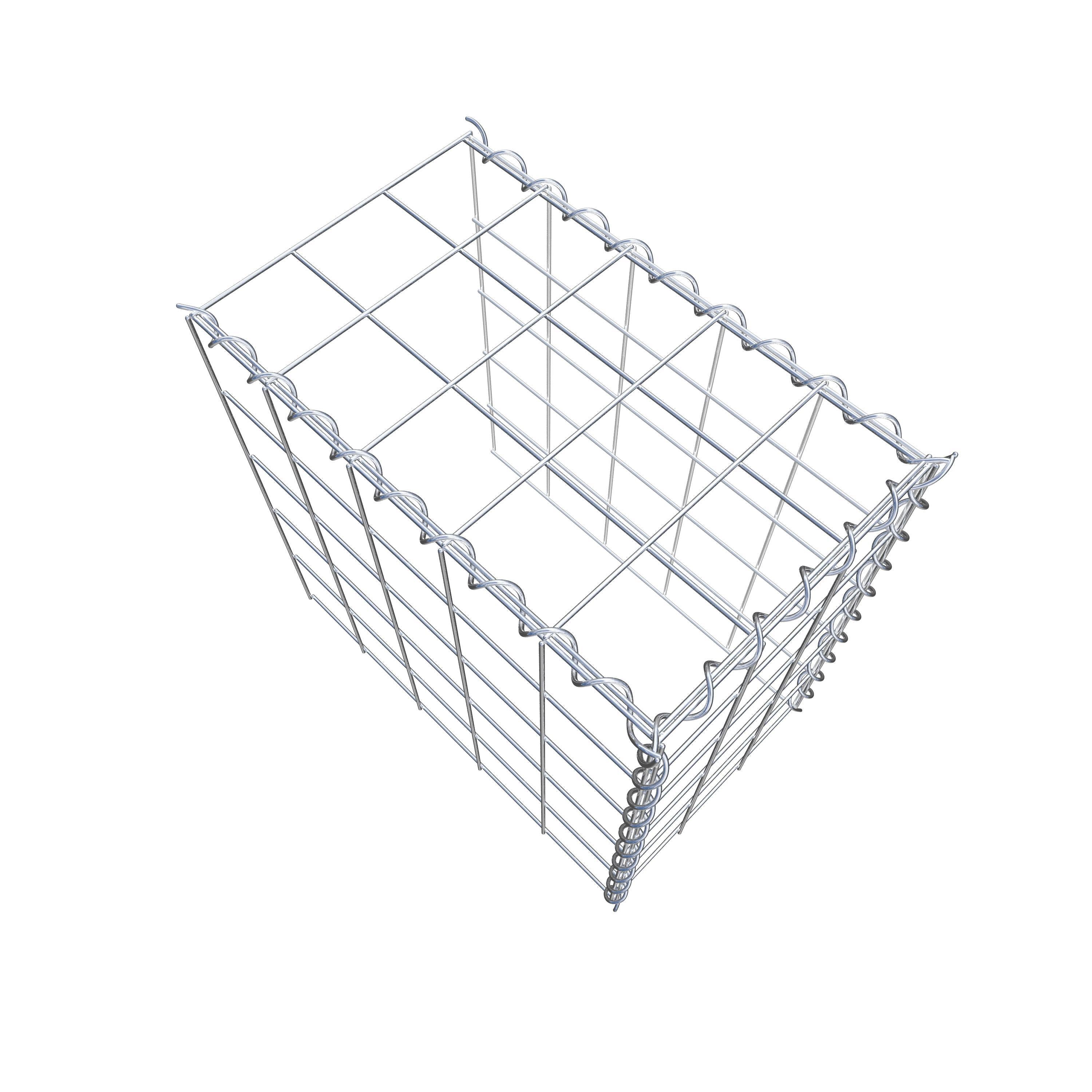 Add-on schanskorf type 4 50 cm x 50 cm x 30 cm (L x H x D), maaswijdte 10 cm x 10 cm, spiraal