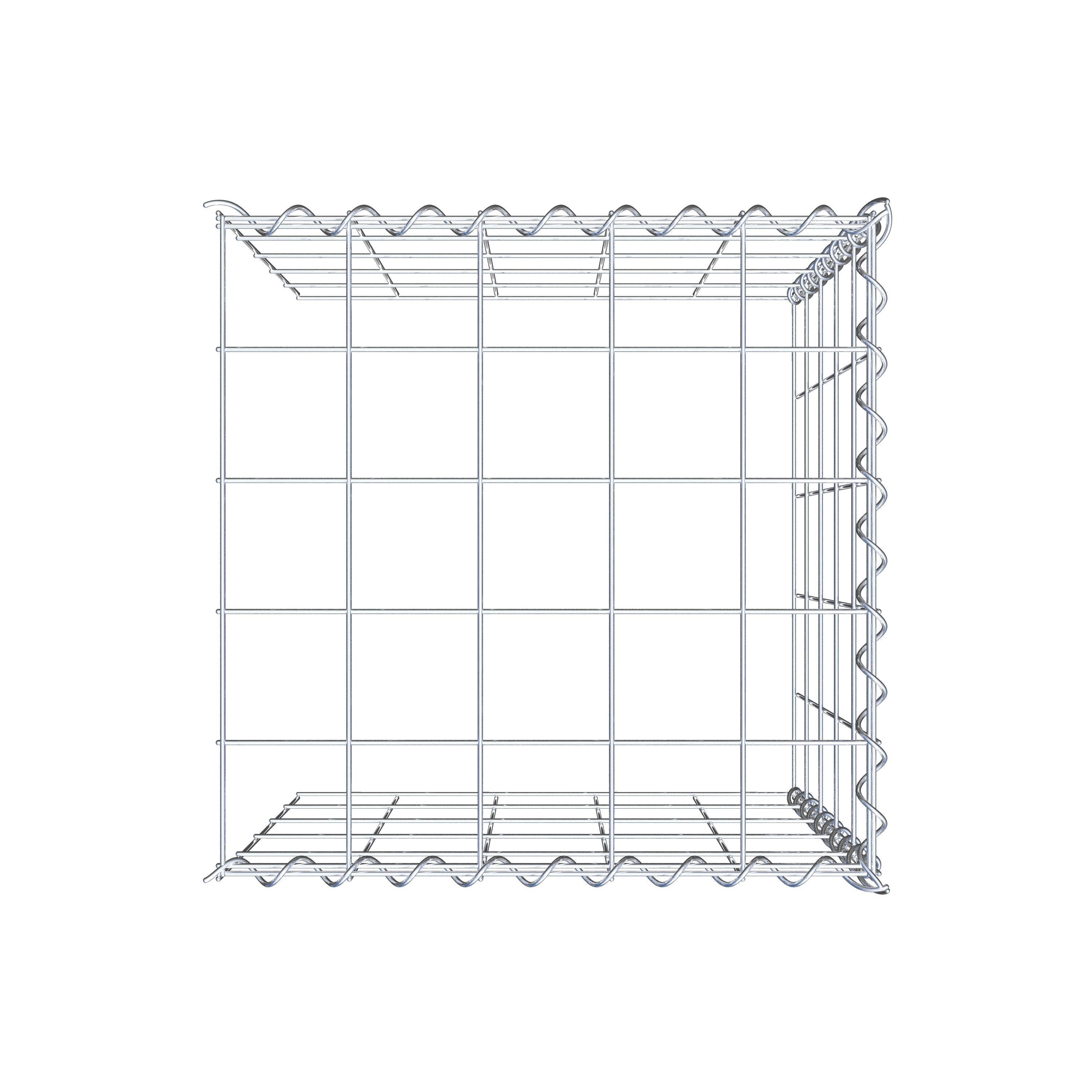 Gabião tipo 4 50 cm x 50 cm x 50 cm (C x A x P), malhagem 10 cm x 10 cm, espiral