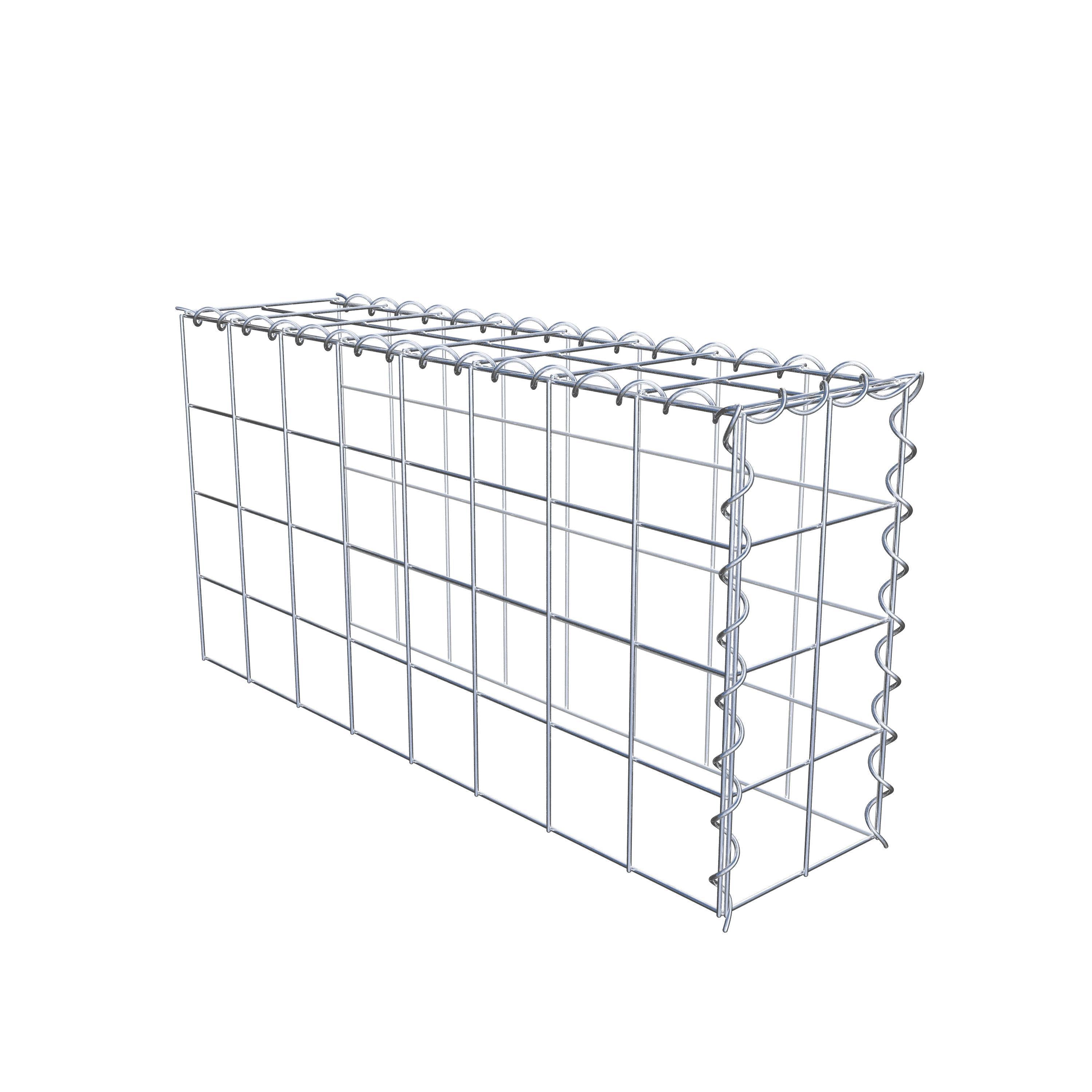 Mounted gabion type 4 80 cm x 40 cm x 20 cm (L x H x D), mesh size 10 cm x 10 cm, spiral