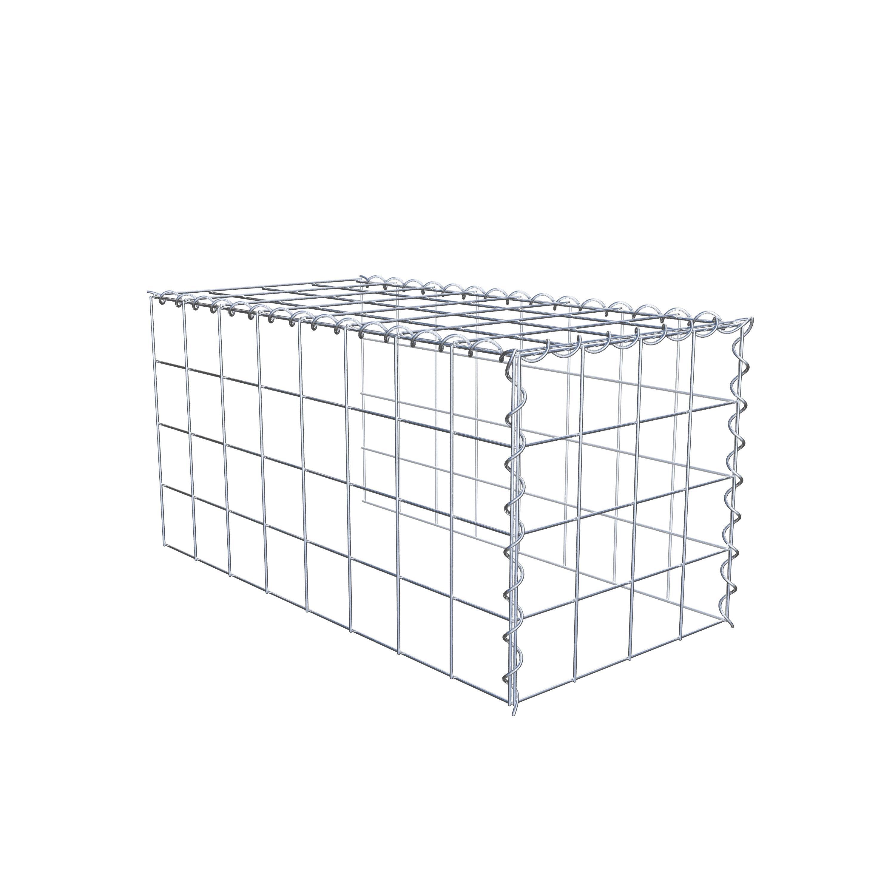 Grown-on gabion type 4 80 cm x 40 cm x 40 cm (L x H x D), mesh size 10 cm x 10 cm, spiral