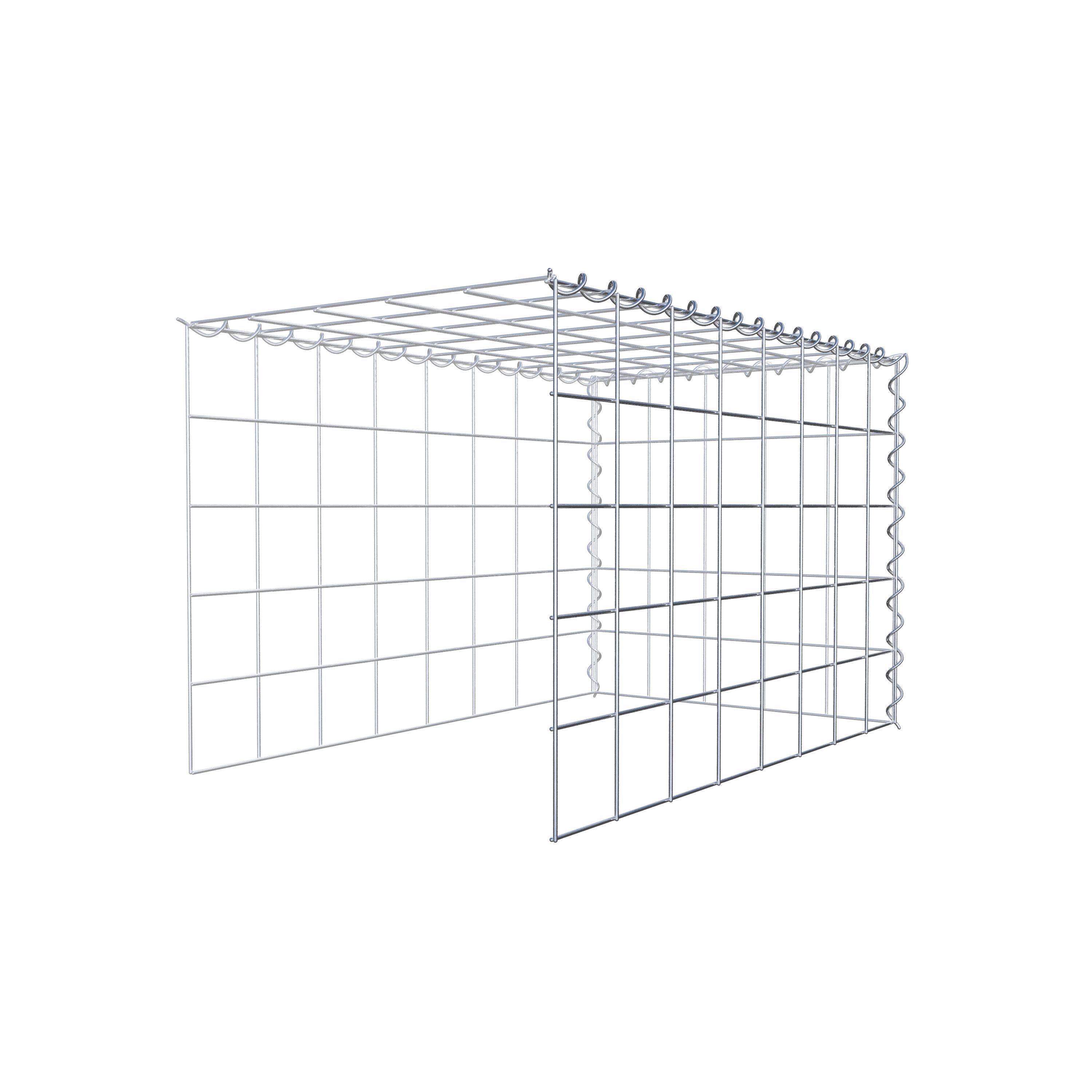 Add-on schanskorf type 4 80 cm x 50 cm x 50 cm (L x H x D), maaswijdte 10 cm x 10 cm, spiraal