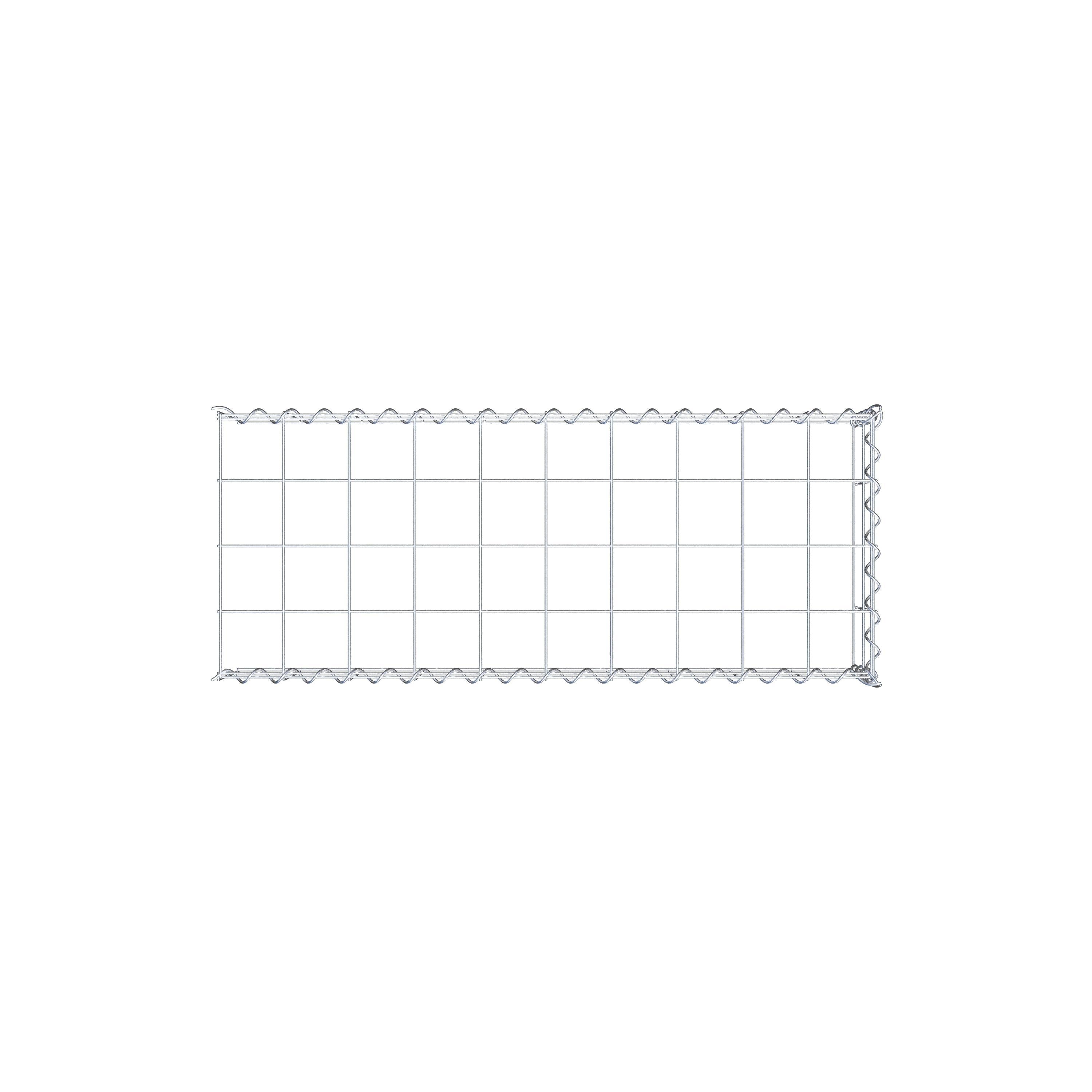 Add-on schanskorf type 4 100 cm x 20 cm x 40 cm (L x H x D), maaswijdte 10 cm x 10 cm, spiraal