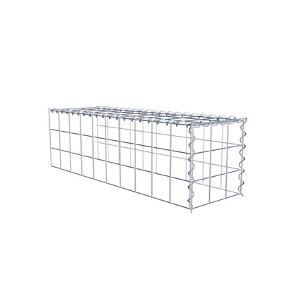 Opvokset gabion type 4 100 cm x 30 cm x 30 cm (L x H x D), maskestørrelse 10 cm x 10 cm, spiral