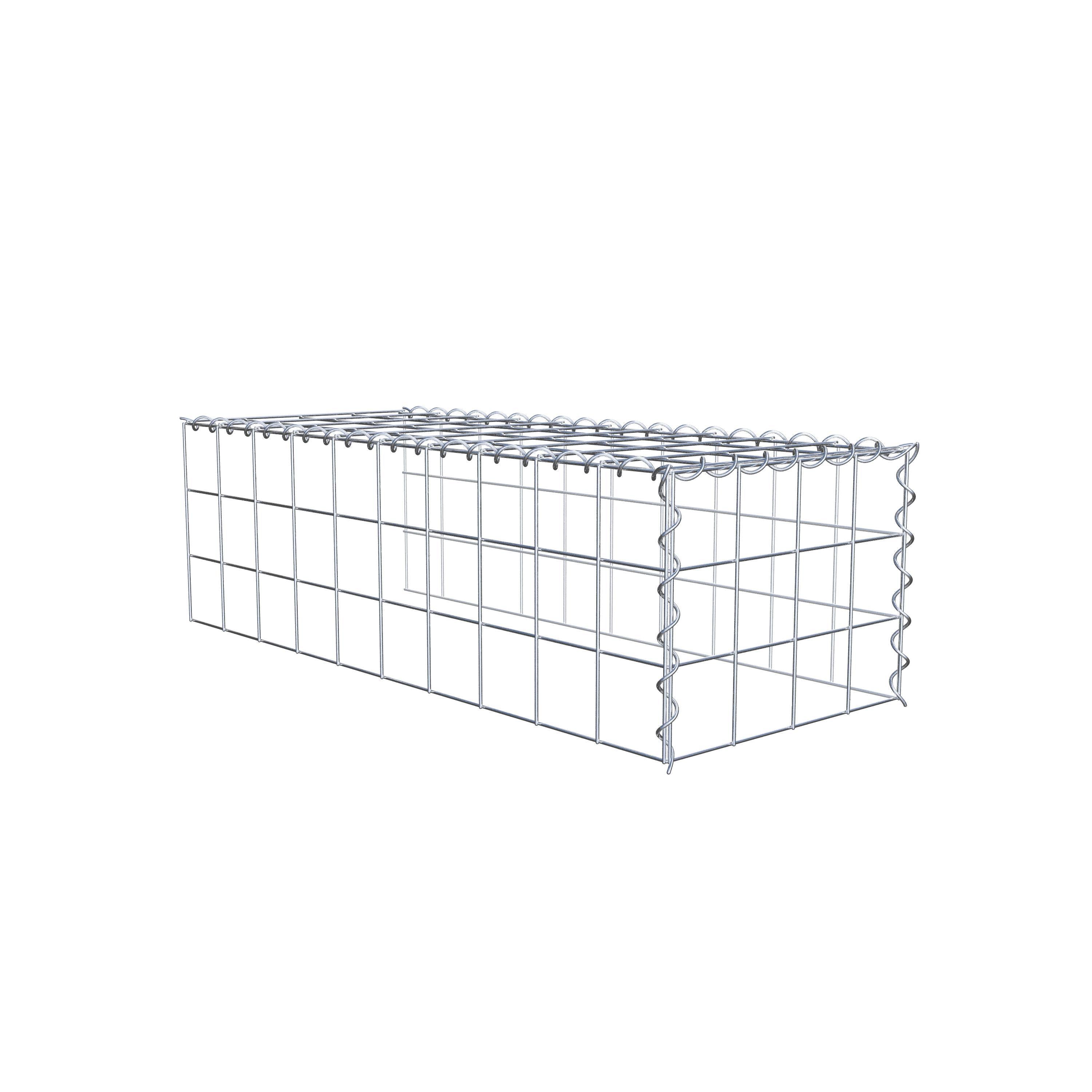 Grown-on gabion type 4 100 cm x 30 cm x 40 cm (L x H x D), mesh size 10 cm x 10 cm, spiral