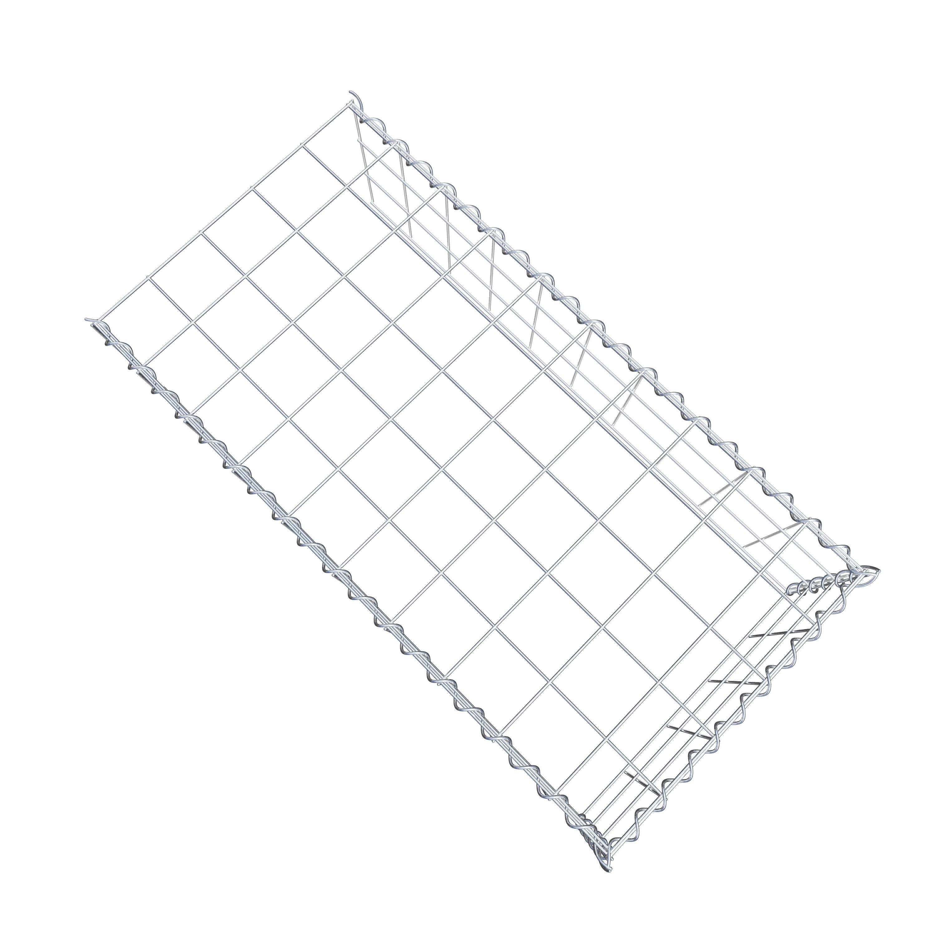 Add-on schanskorf type 4 100 cm x 30 cm x 50 cm (L x H x D), maaswijdte 10 cm x 10 cm, spiraalvormig