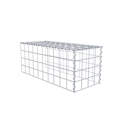 Grown-on gabion type 4 100 cm x 40 cm x 40 cm (L x H x D), mesh size 10 cm x 10 cm, spiral