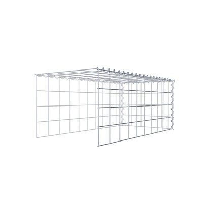 Gabion rapporté type 4 100 cm x 40 cm x 50 cm (L x H x P), mailles 10 cm x 10 cm, spirale