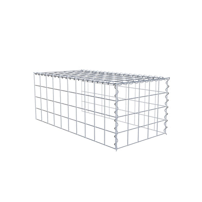 Gabion rapporté type 4 100 cm x 40 cm x 50 cm (L x H x P), mailles 10 cm x 10 cm, spirale