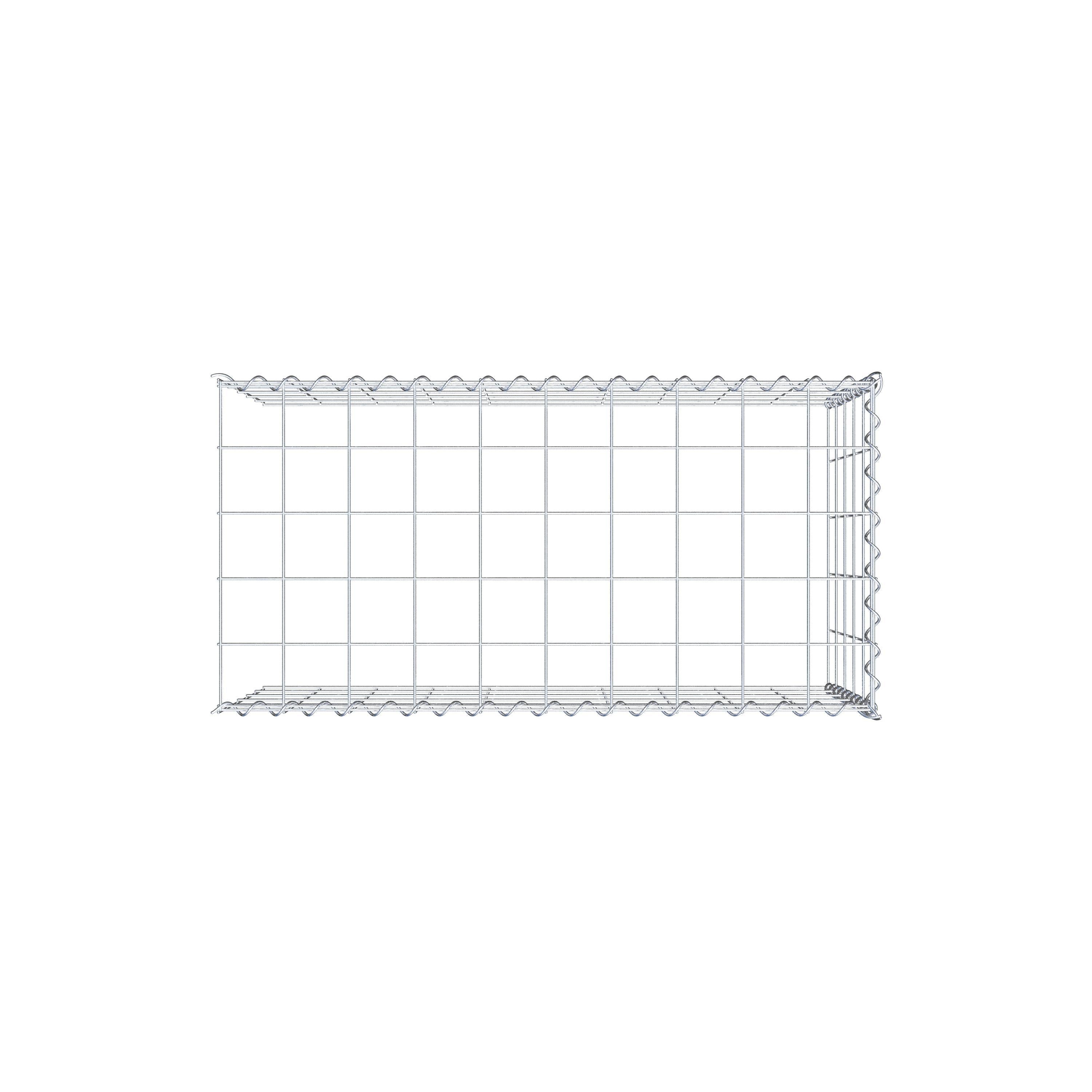 Grown-on gabion type 4 100 cm x 50 cm x 50 cm (L x H x D), mesh size 10 cm x 10 cm, spiral