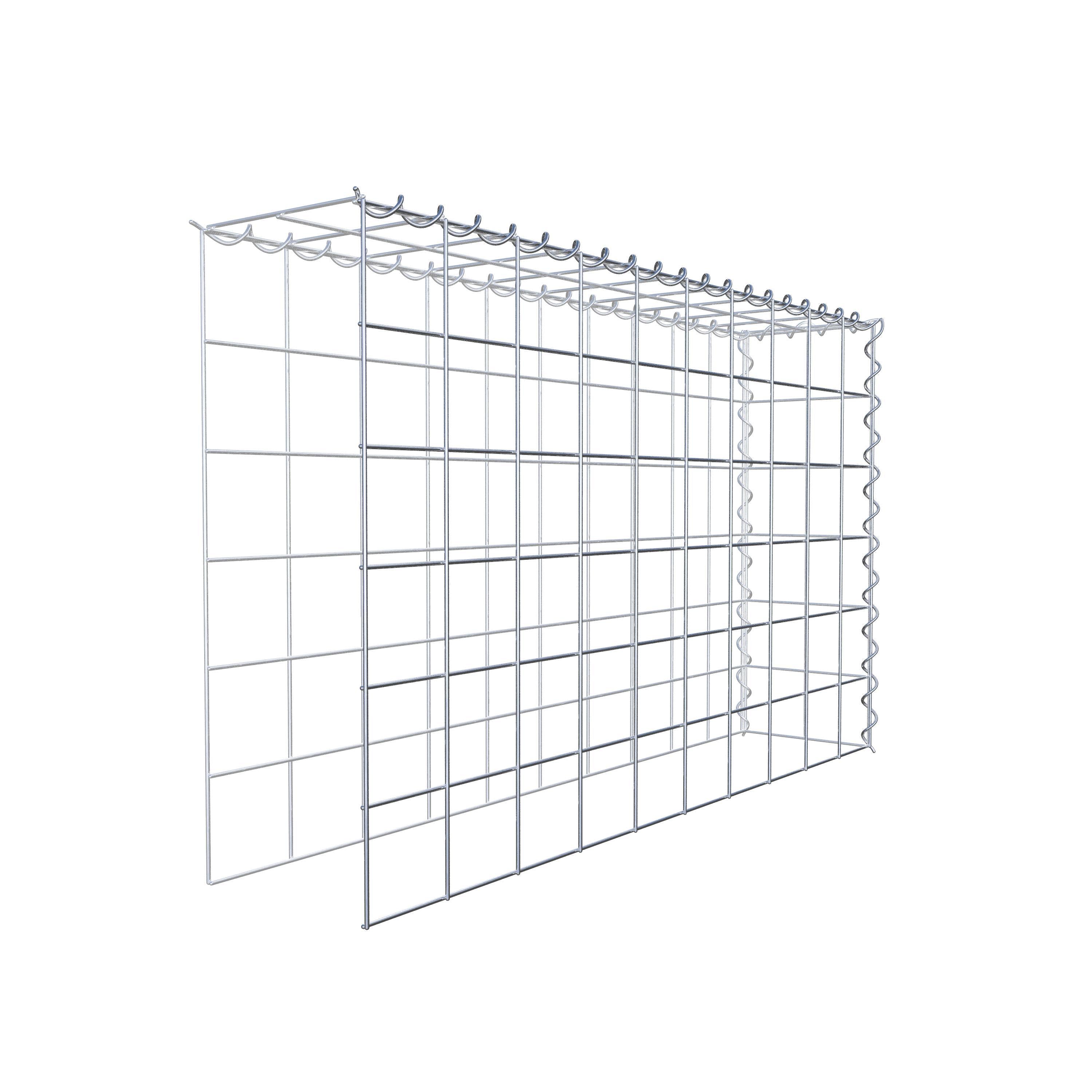 Opbouw schanskorf type 4 100 cm x 60 cm x 20 cm (L x H x D), maaswijdte 10 cm x 10 cm, spiraal