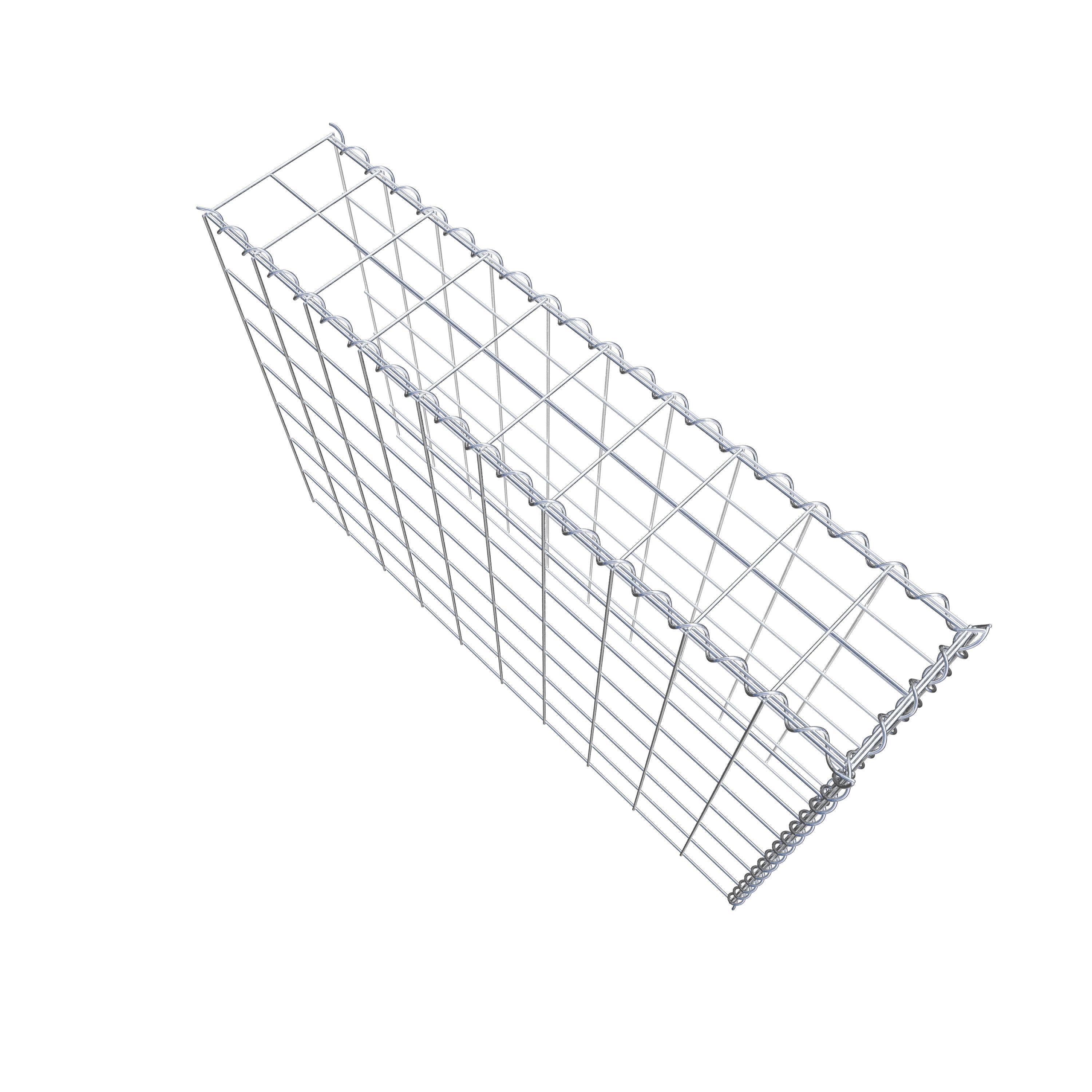 Grown-on gabion type 4 100 cm x 70 cm x 20 cm (L x H x D), mesh size 10 cm x 10 cm, spiral