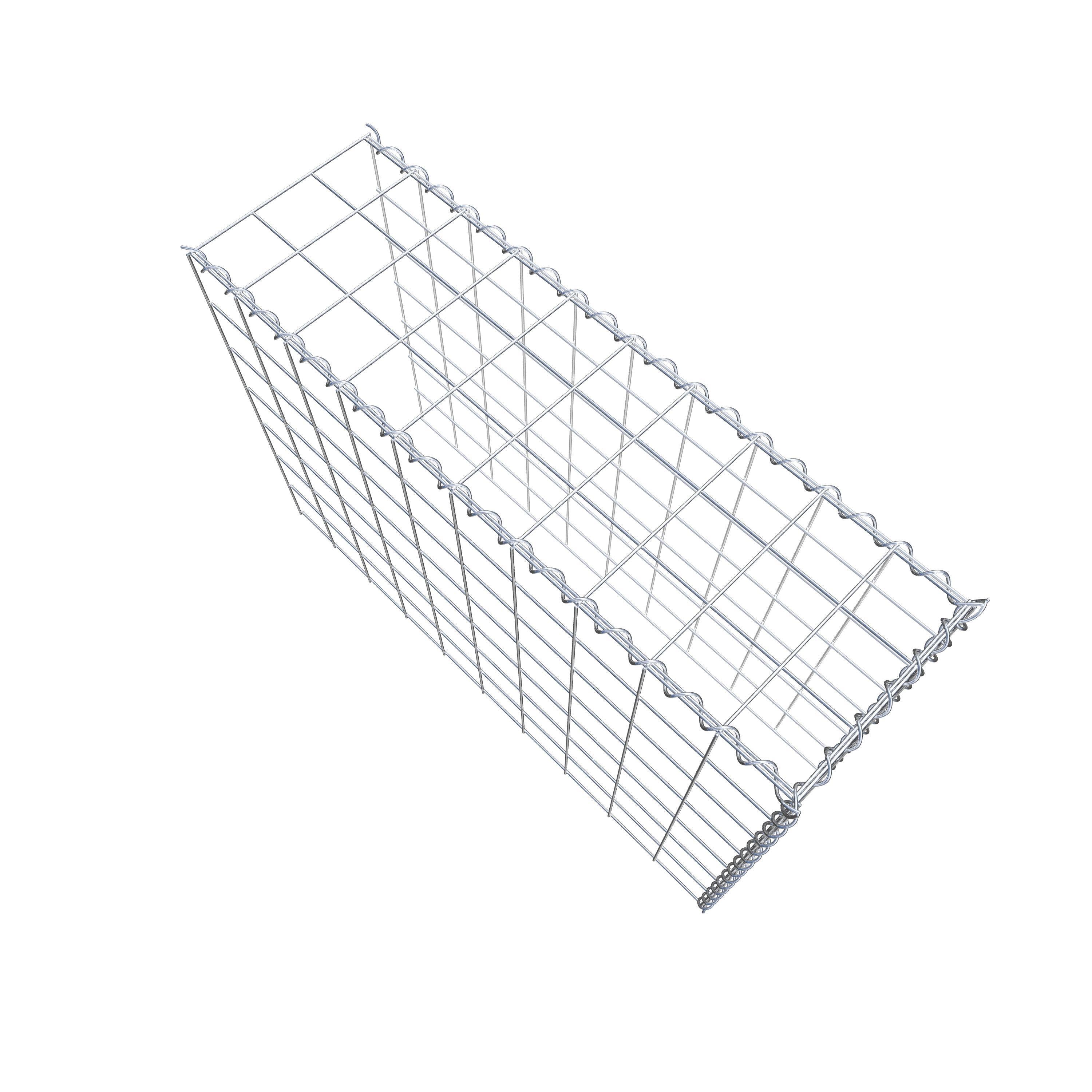 Grown-on gabion type 4 100 cm x 70 cm x 30 cm (L x H x D), mesh size 10 cm x 10 cm, spiral