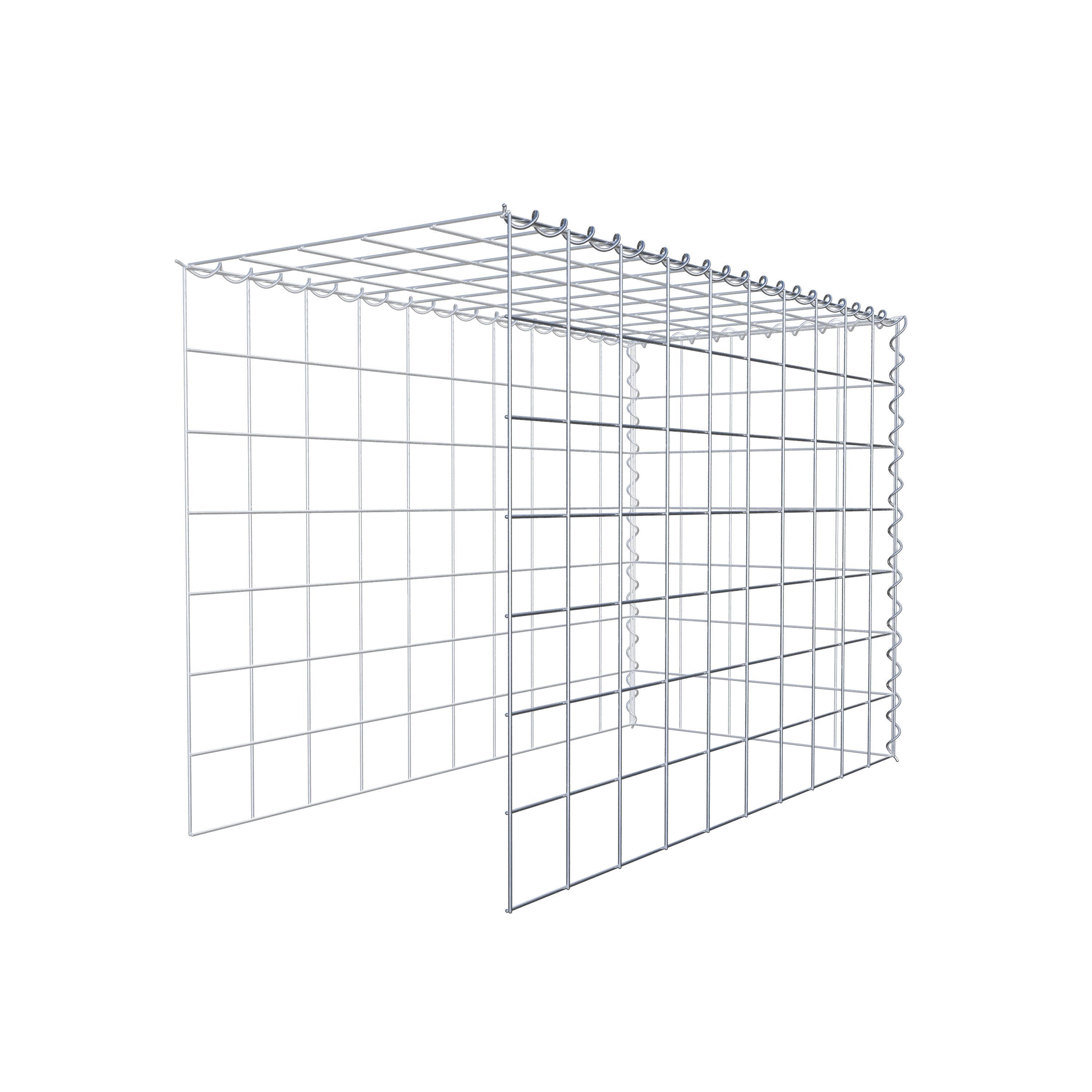 Grown-on gabion type 4 100 cm x 70 cm x 50 cm (L x H x D), mesh size 10 cm x 10 cm, spiral