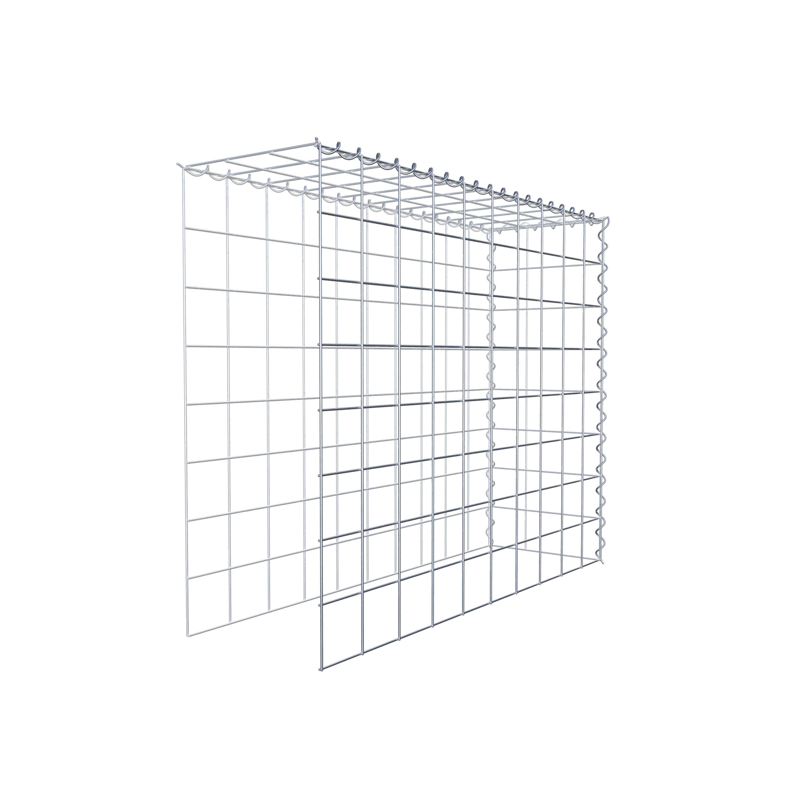 Grown-on gabion type 4 100 cm x 80 cm x 30 cm (L x H x D), mesh size 10 cm x 10 cm, spiral