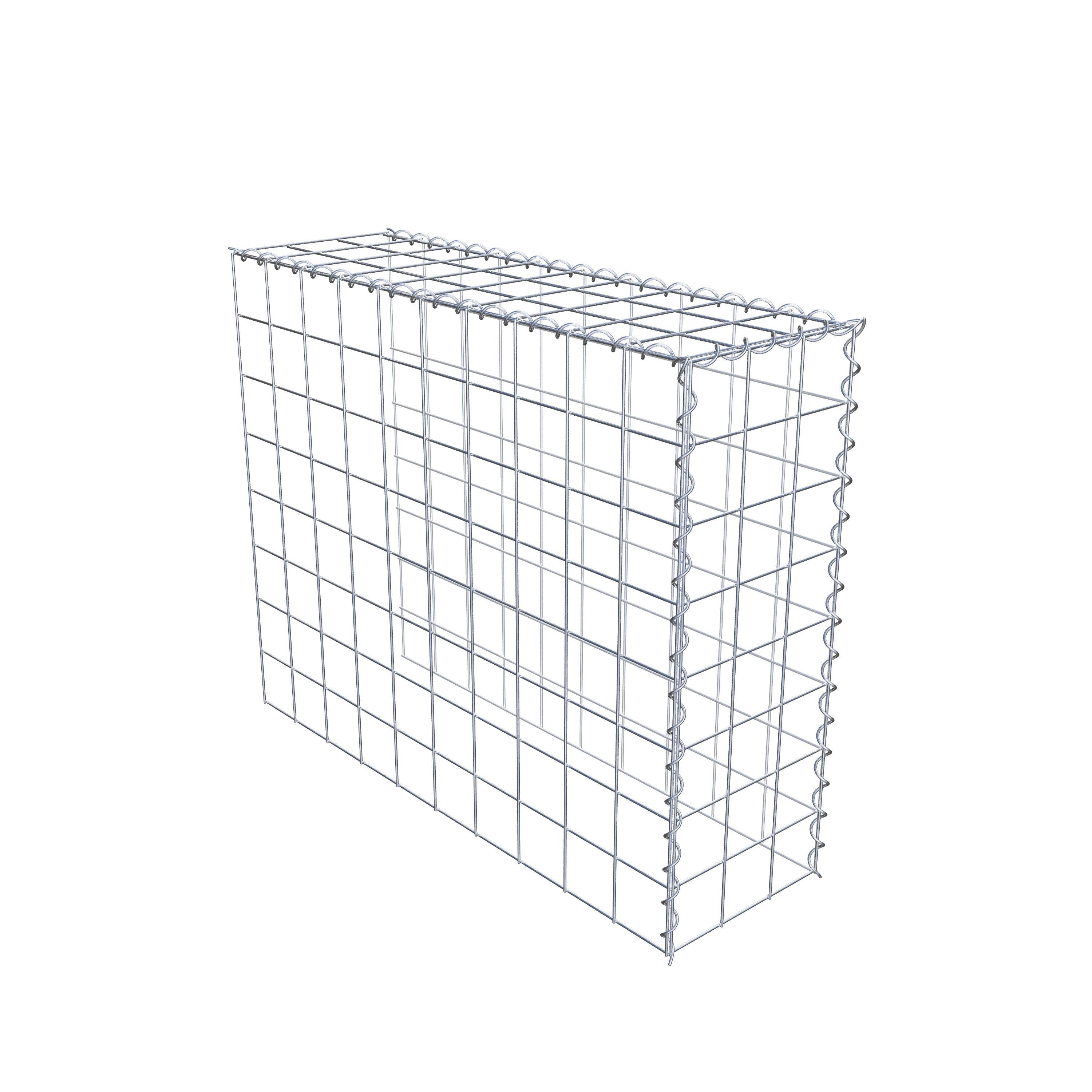 Grown-on gabion type 4 100 cm x 80 cm x 30 cm (L x H x D), mesh size 10 cm x 10 cm, spiral