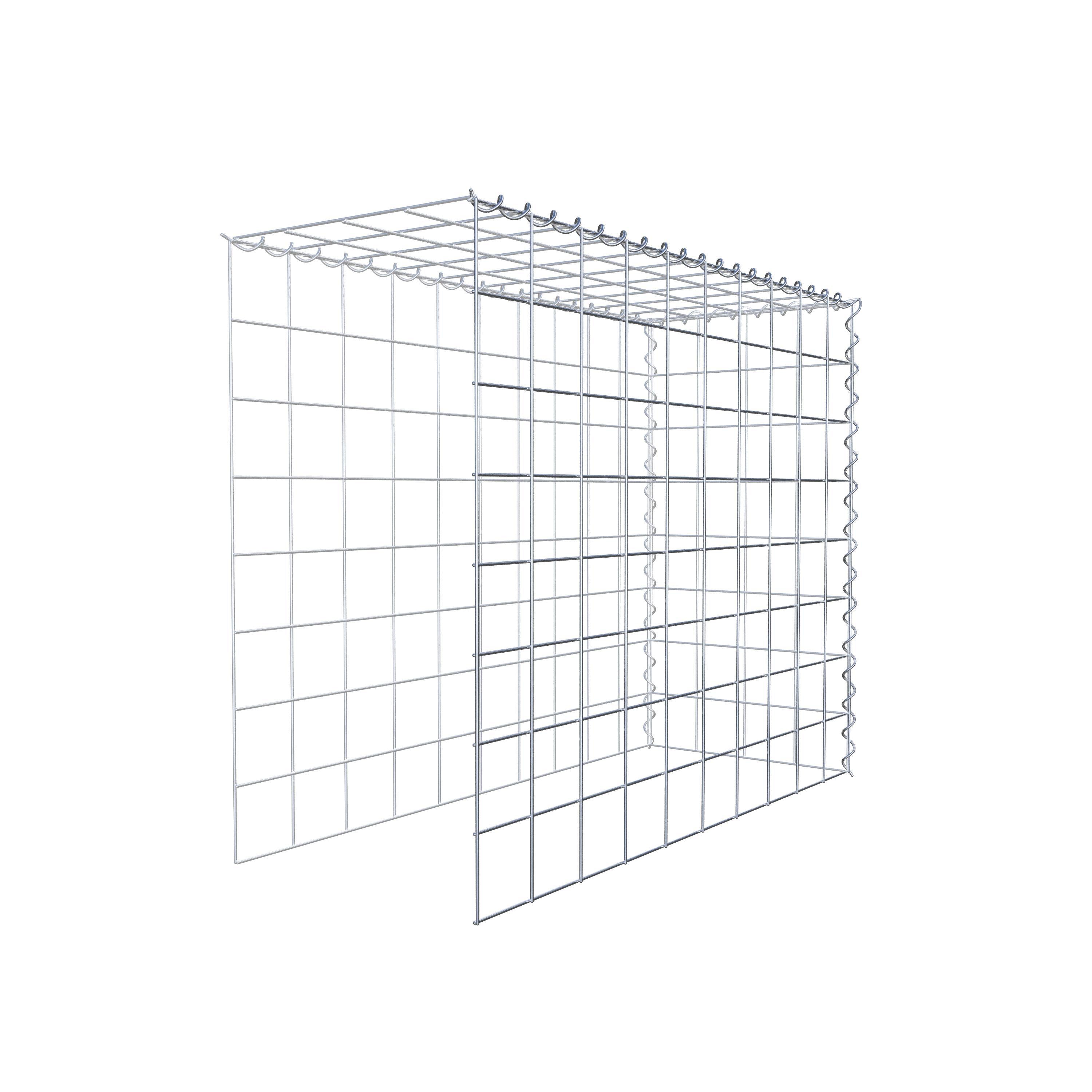 Grown-on gabion type 4 100 cm x 80 cm x 40 cm (L x H x D), mesh size 10 cm x 10 cm, spiral