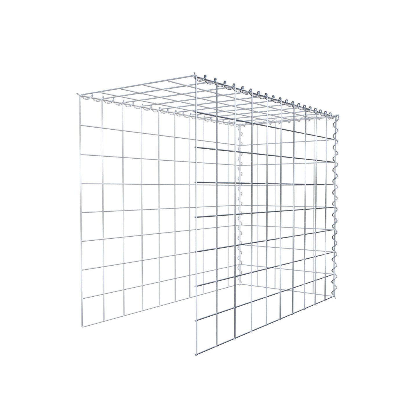 Grown-on gabion type 4 100 cm x 80 cm x 50 cm (L x H x D), mesh size 10 cm x 10 cm, spiral